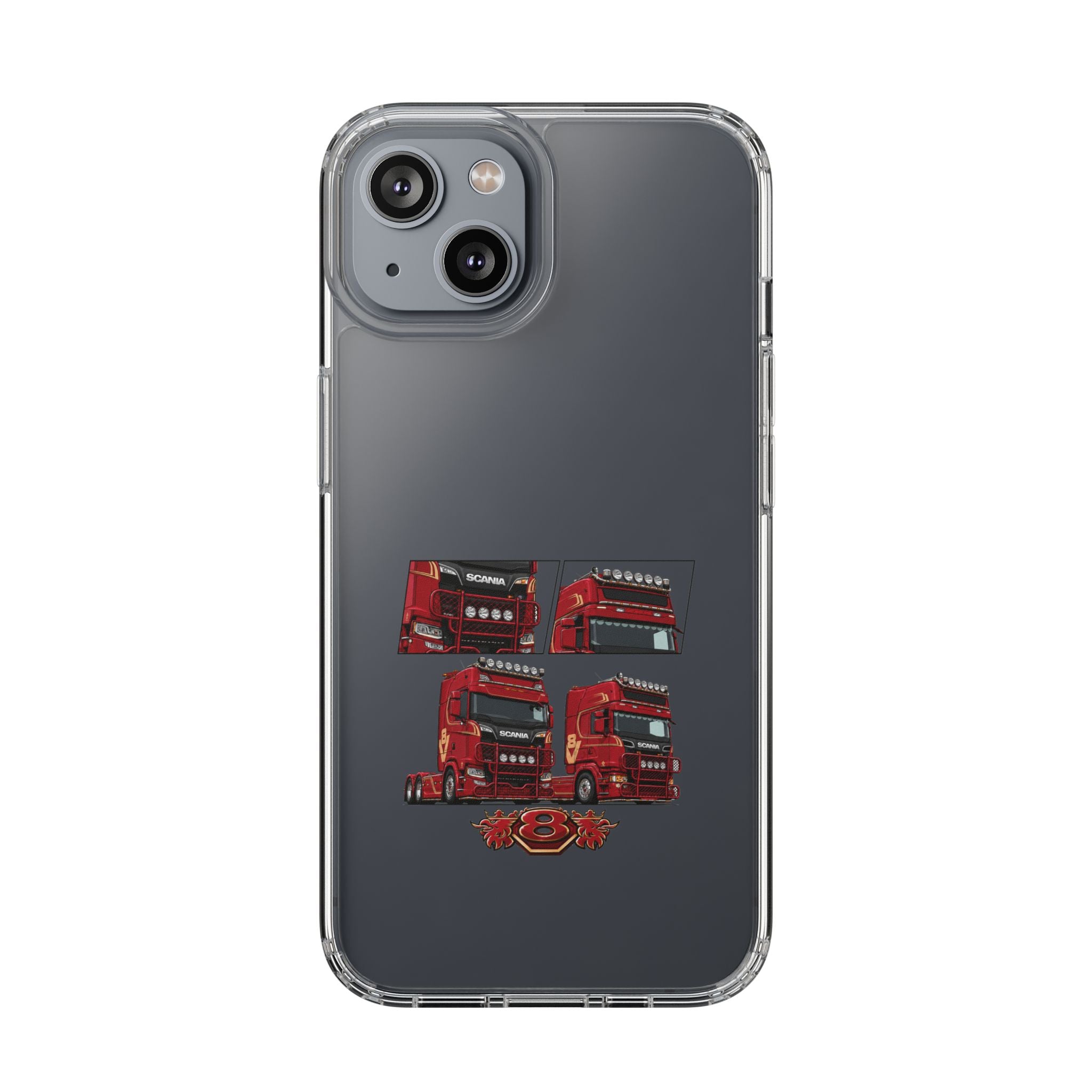 2 RED SCANIA S-SERIES PHONE CASES