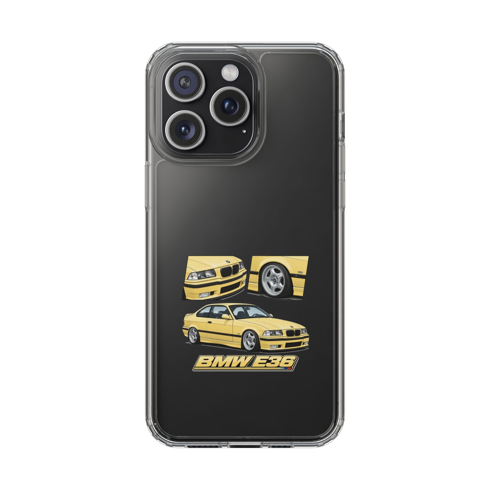 YELLOW BMW E36 PHONE CASE