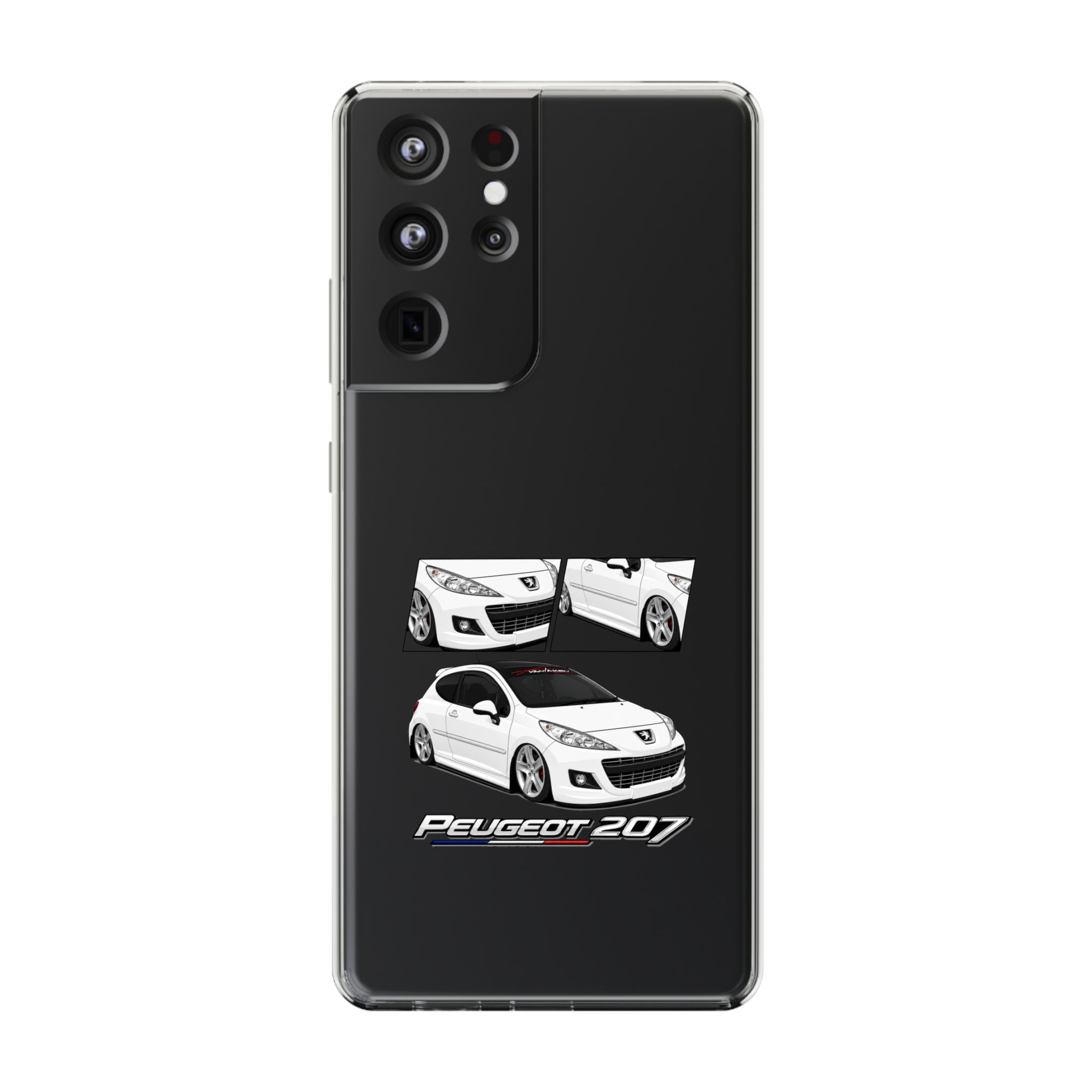 WHITE PEUGEOT 207 PHONE CASES