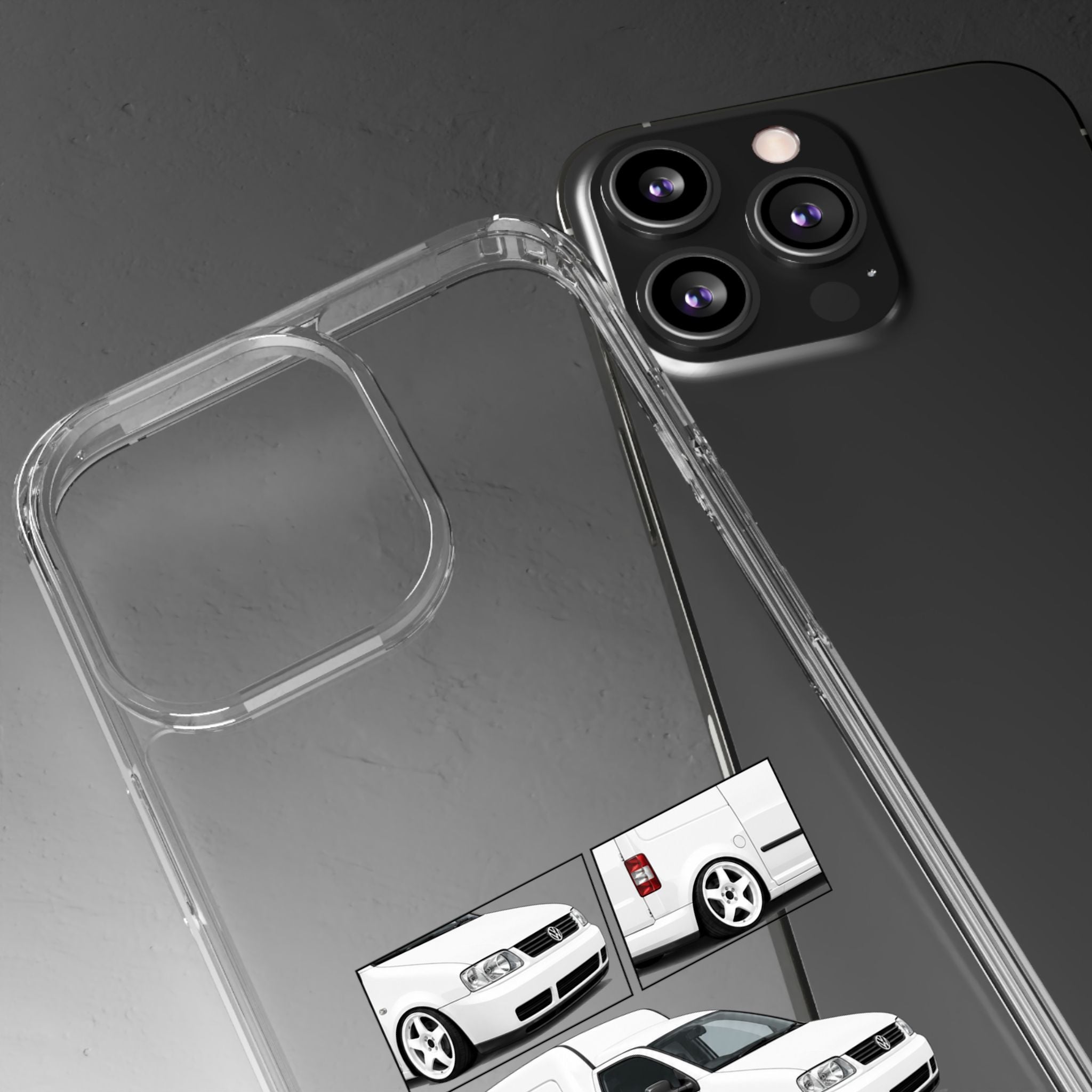 WHITE VW CADDY PHONE CASES