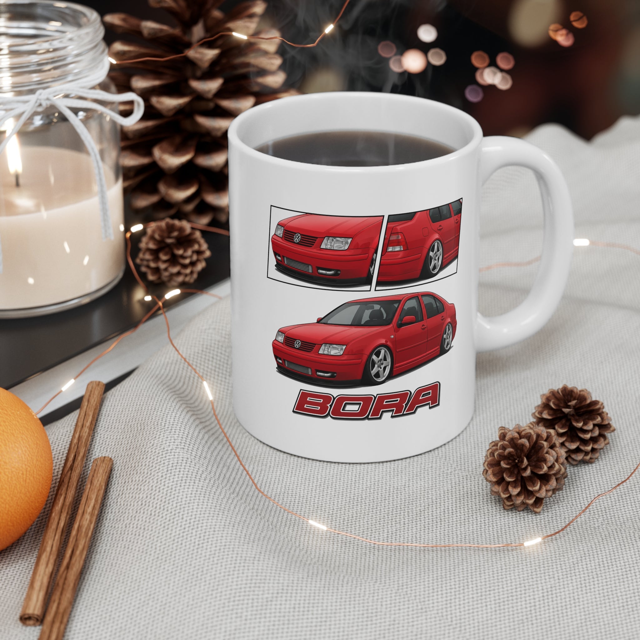 RED VW BORA MUG