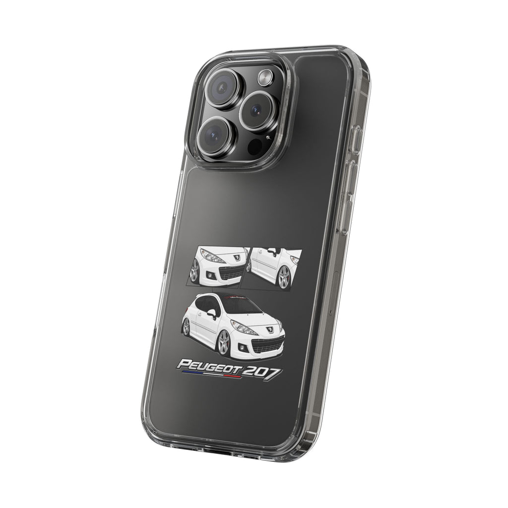 WHITE PEUGEOT 207 PHONE CASES