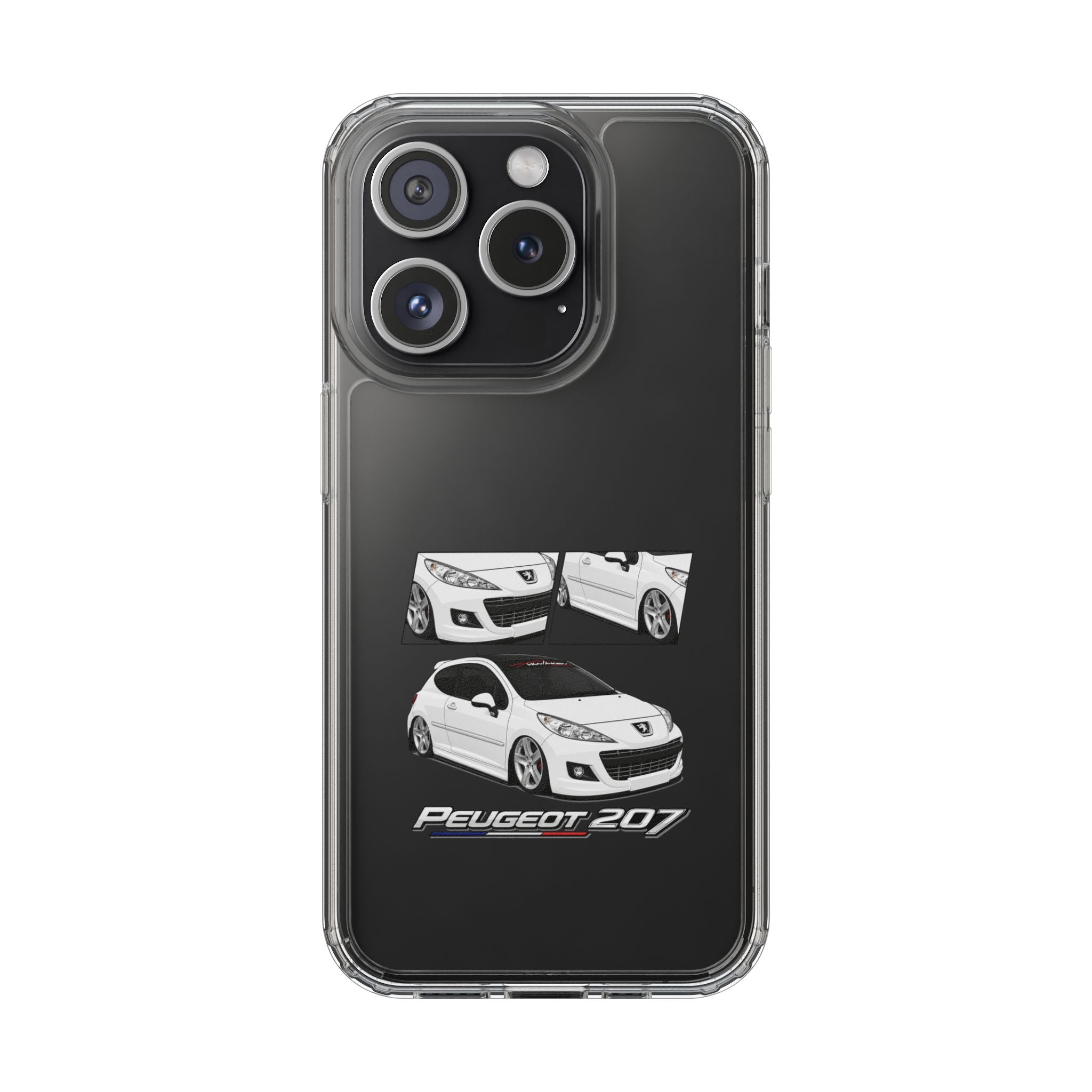 WHITE PEUGEOT 207 PHONE CASES