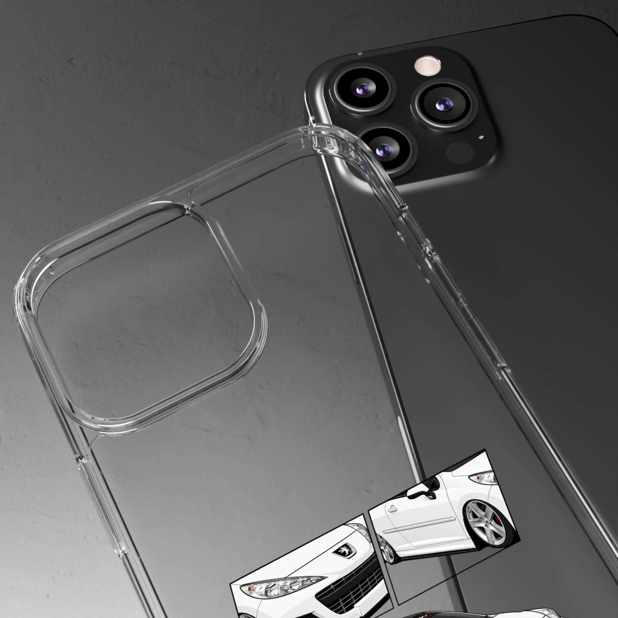WHITE PEUGEOT 207 PHONE CASES