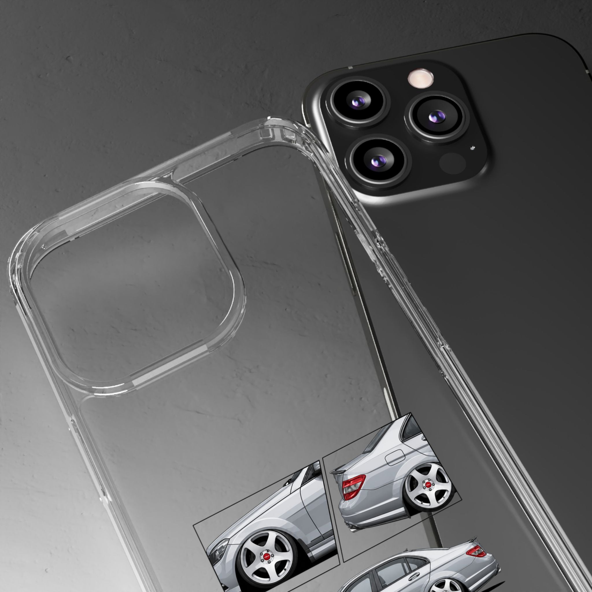 SILVER MERC C-CLASS PHONE CASES