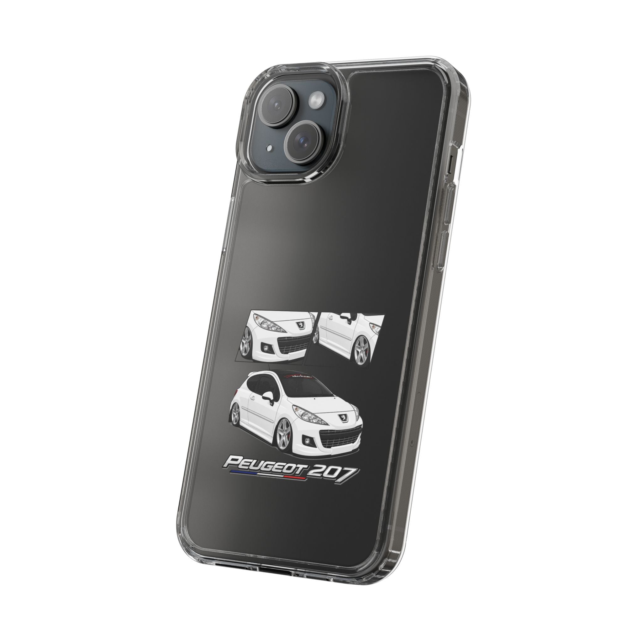WHITE PEUGEOT 207 PHONE CASES