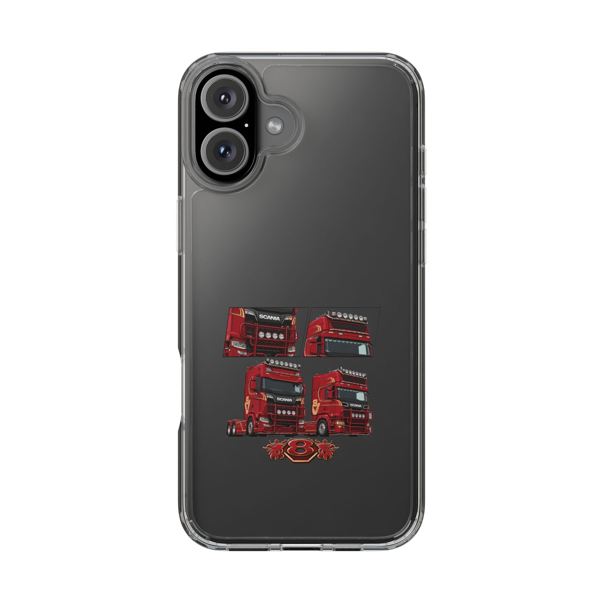 2 RED SCANIA S-SERIES PHONE CASES