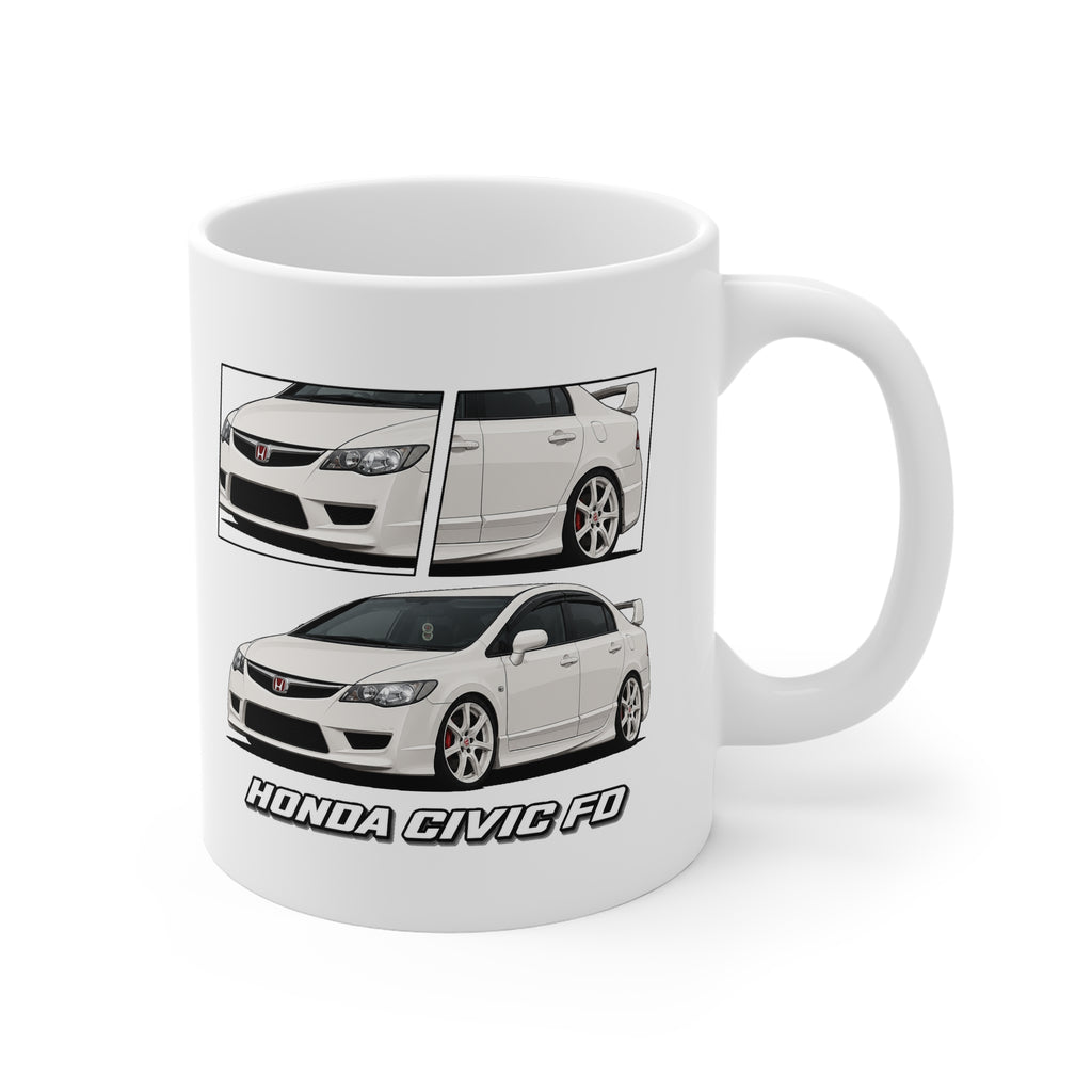 WHITE HONDA CIVIC FD MUG