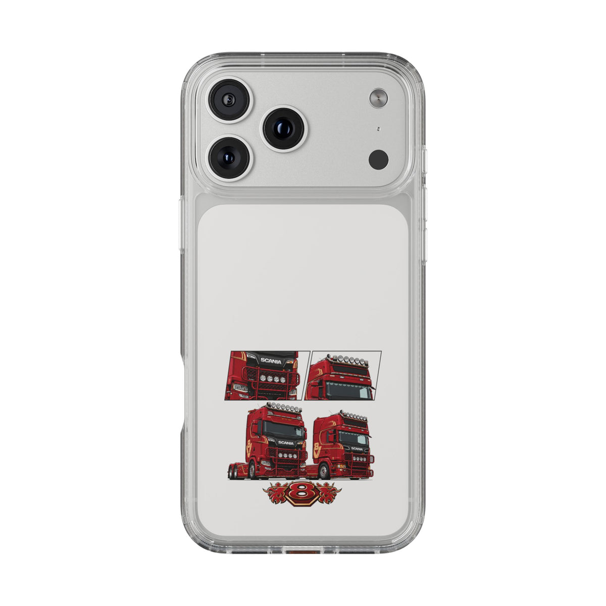 2 RED SCANIA S-SERIES PHONE CASES