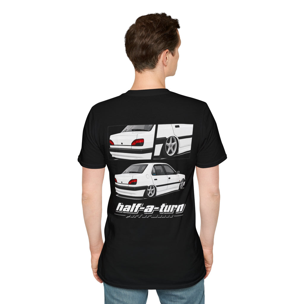 WHITE 306 SEDAN T-SHIRT