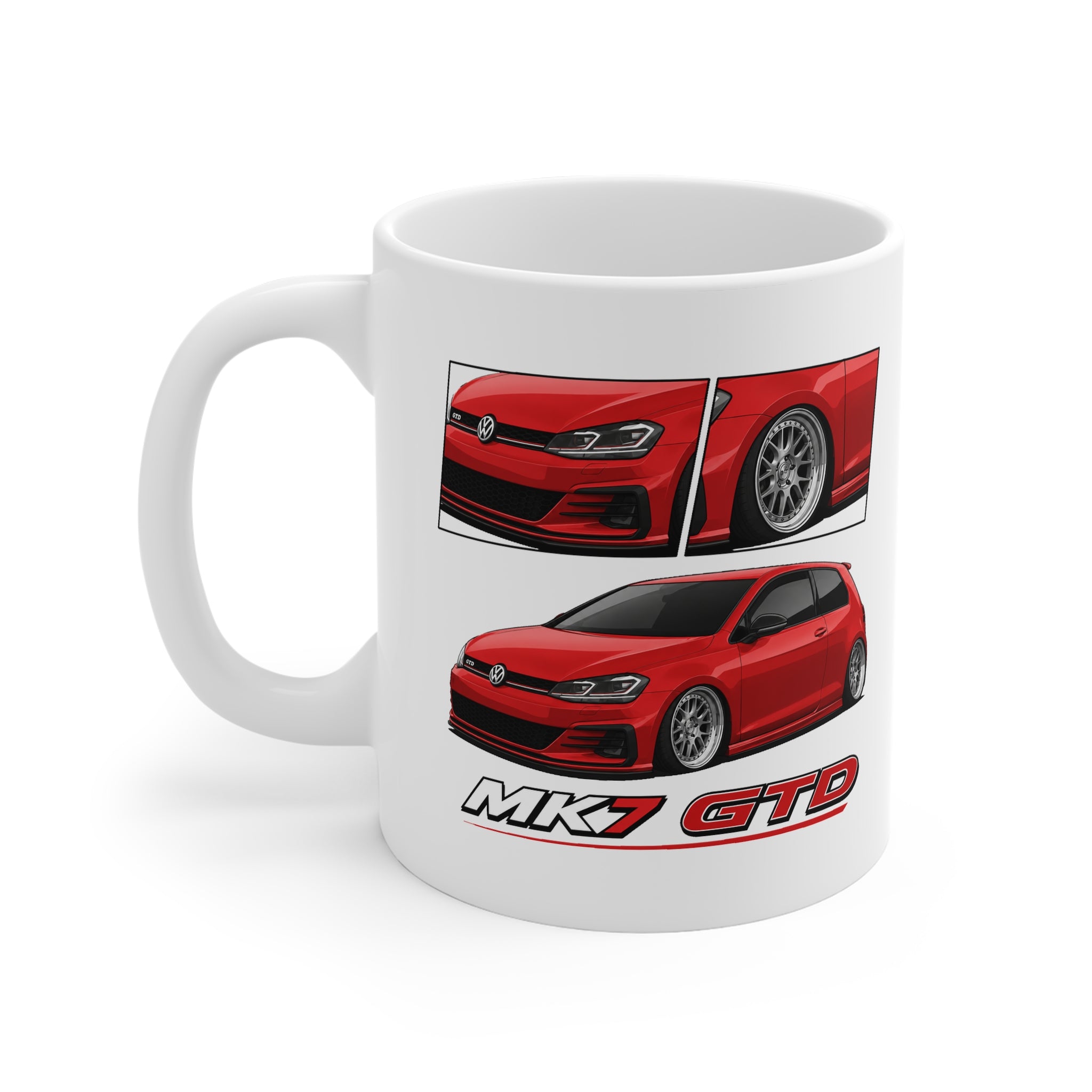 RED VW MK7 GOLF GTD MUG