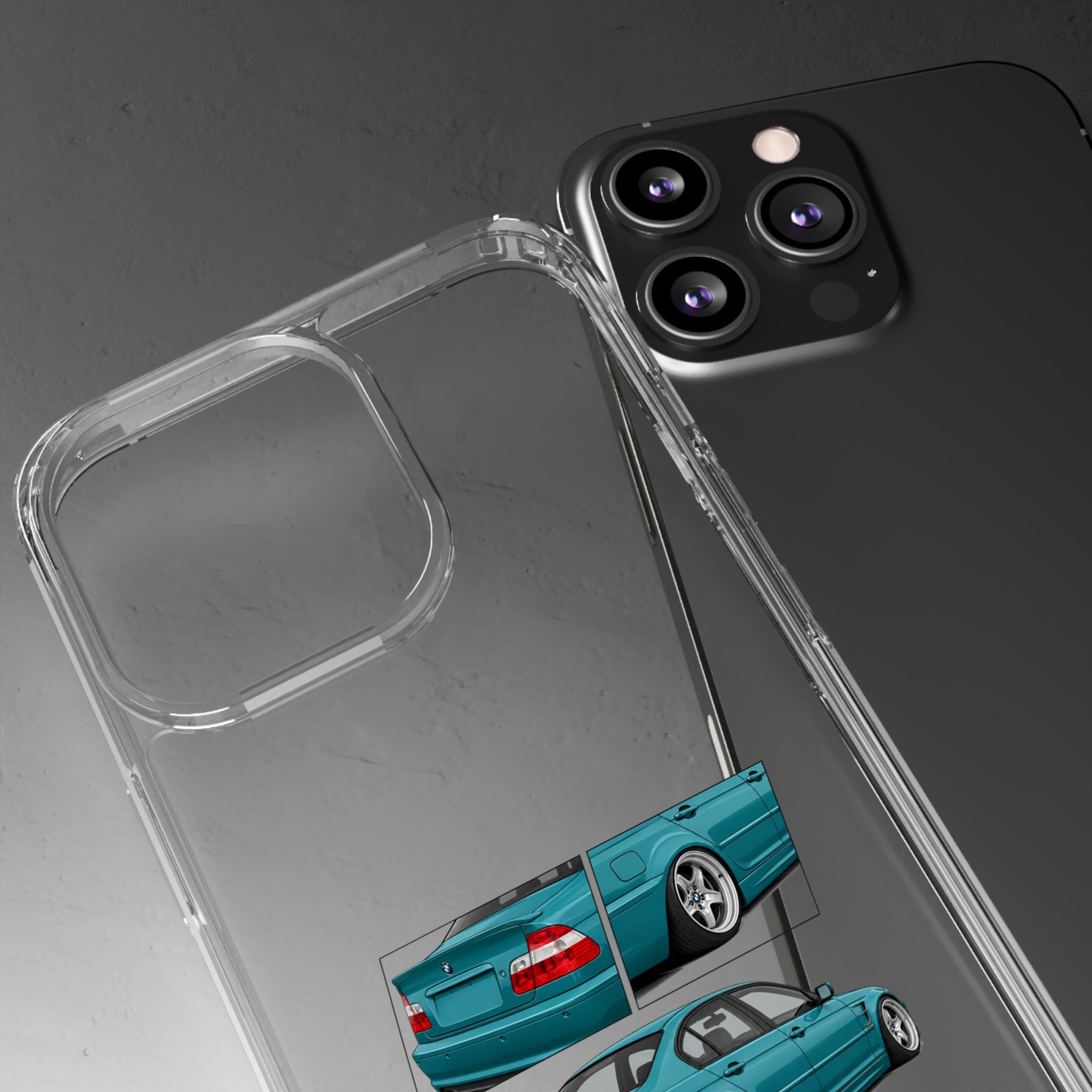 TURQUOISE BMW E46 PHONE CASES
