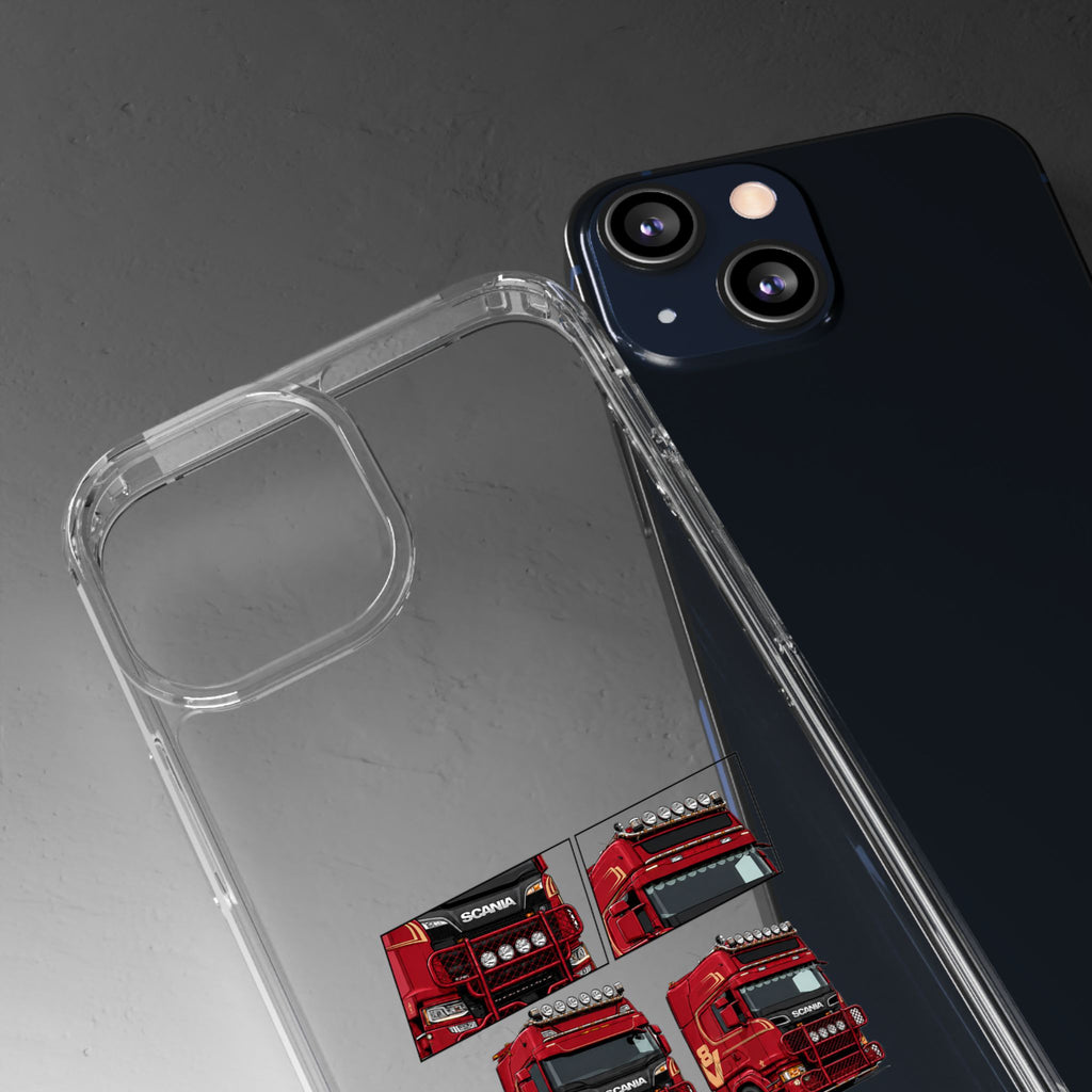 2 RED SCANIA S-SERIES PHONE CASES
