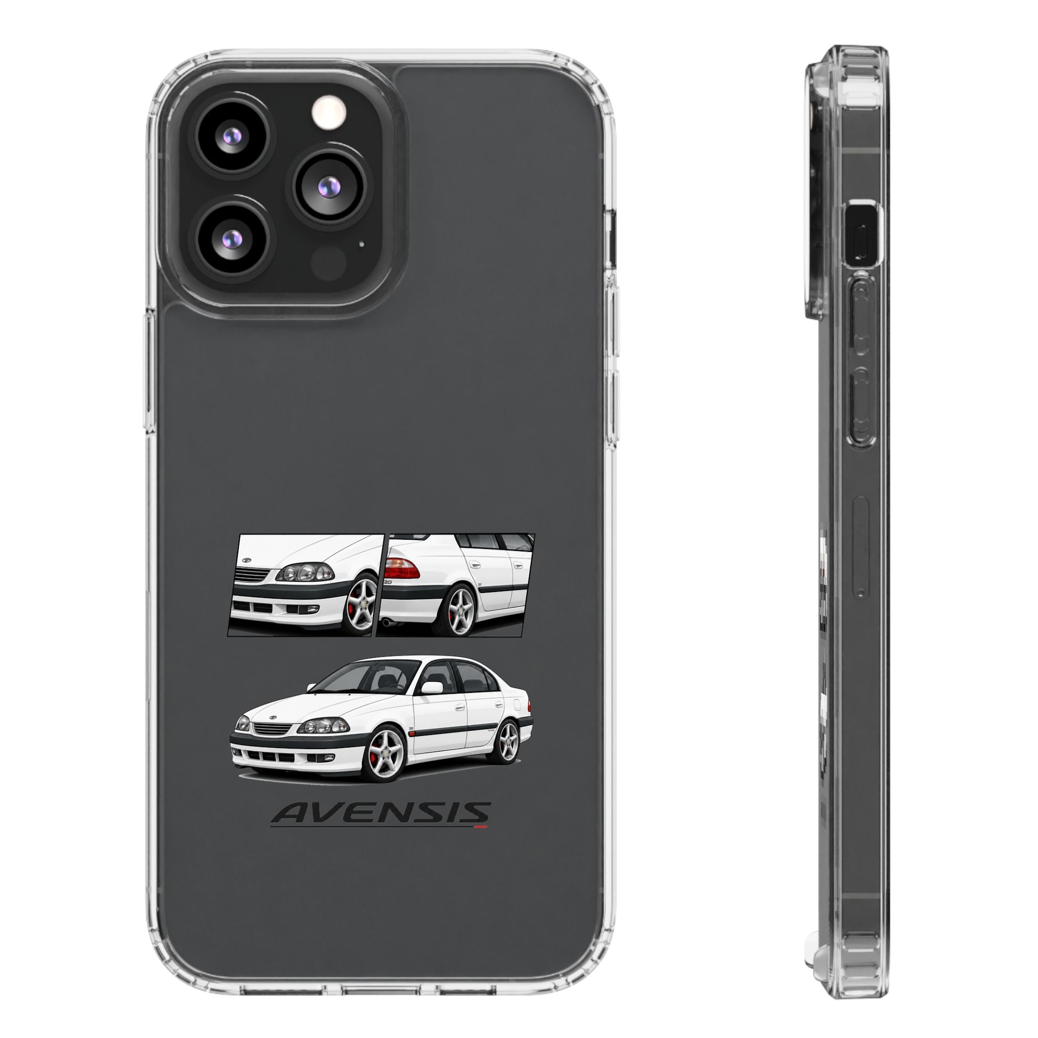 WHITE TOYOTA AVENSIS PHONE CASES
