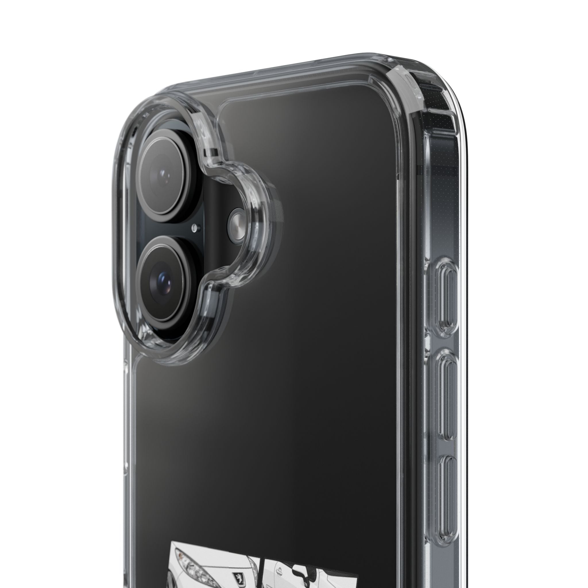 WHITE PEUGEOT 207 PHONE CASES