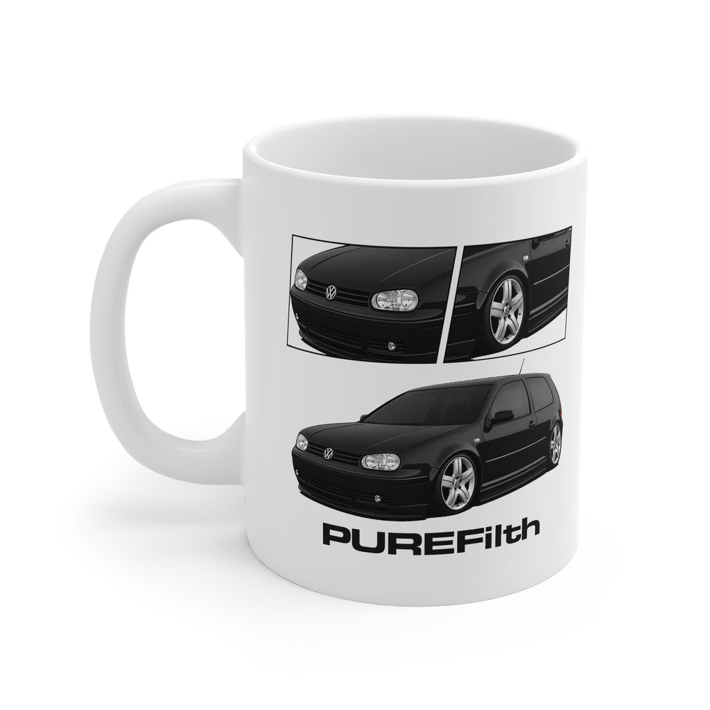 BLACK VW MK4 GOLF MUG