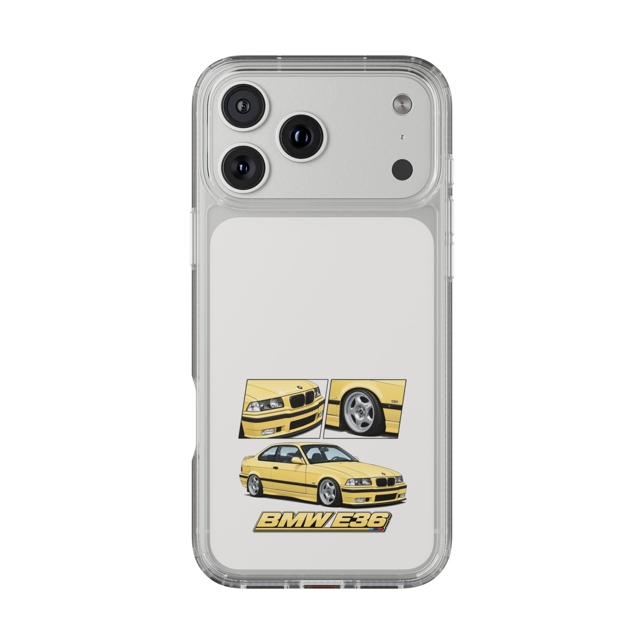 YELLOW BMW E36 PHONE CASE