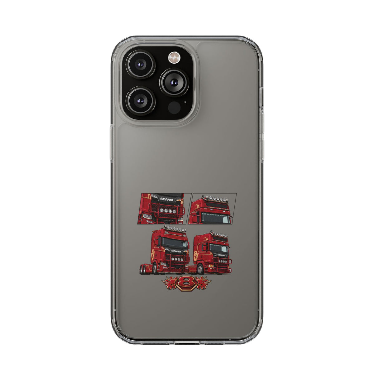 2 RED SCANIA S-SERIES PHONE CASES