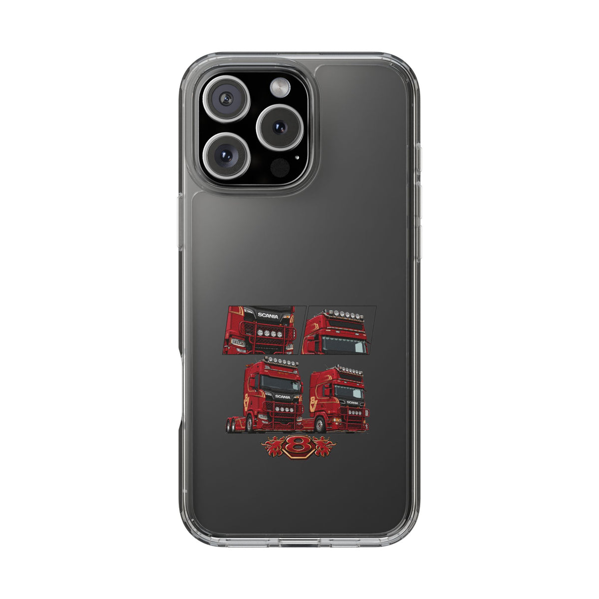 2 RED SCANIA S-SERIES PHONE CASES