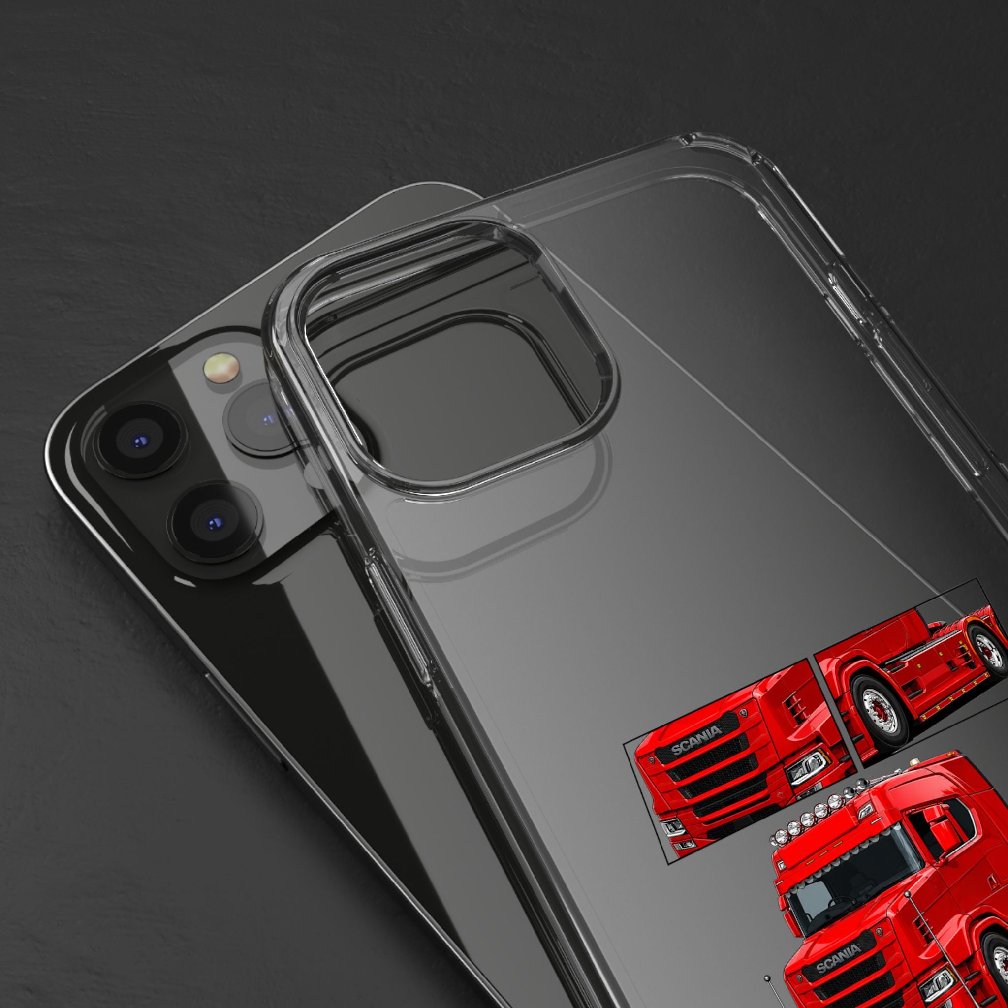 RED SCANIA T-CAB PHONE CASES