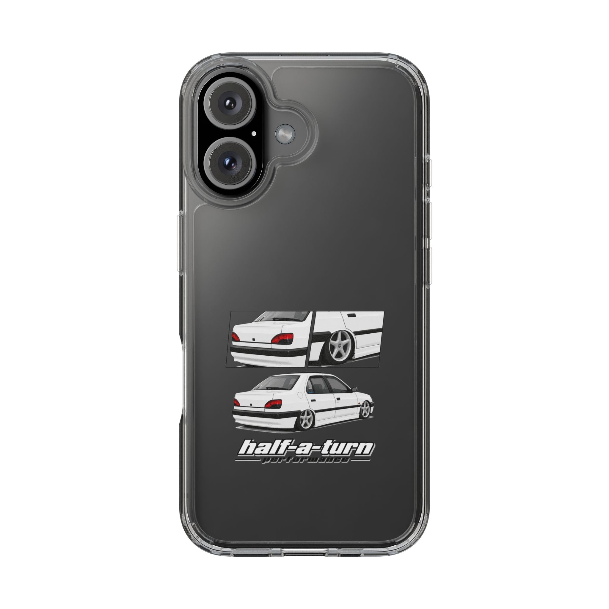WHITE 306 SEDAN PHONE CASES