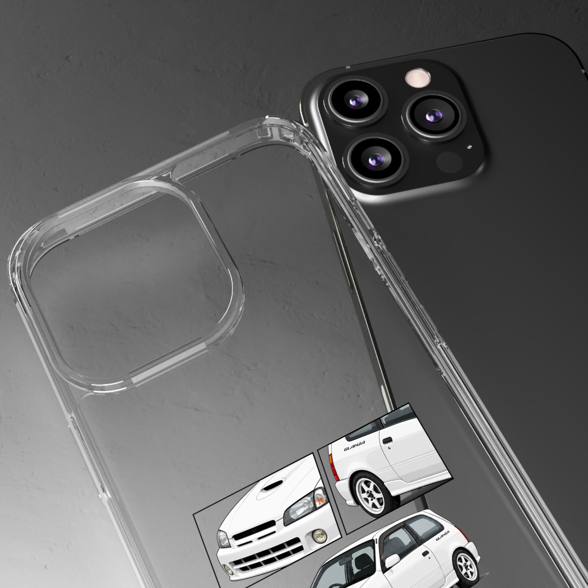 WHITE TOYOTA GLANZA PHONE CASES
