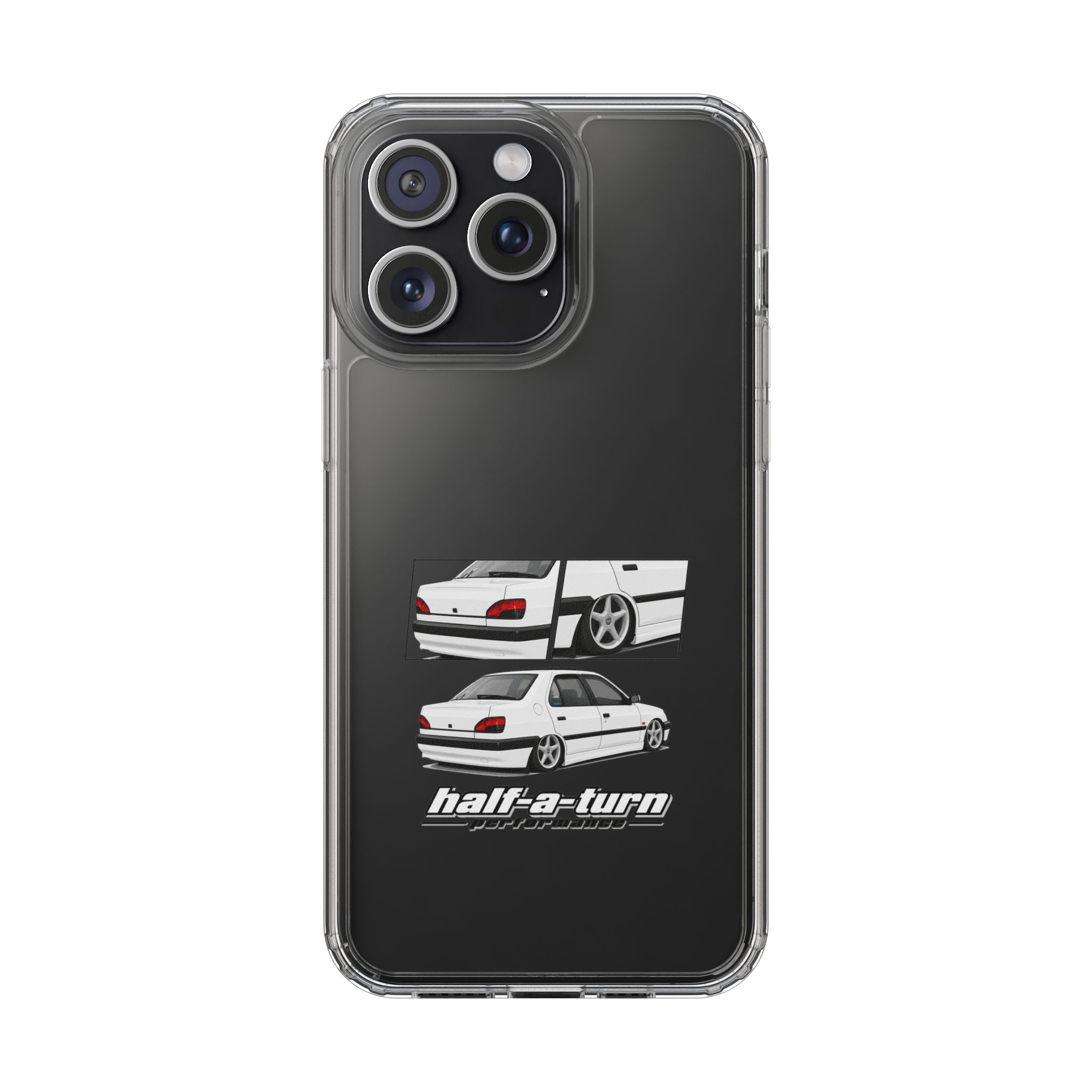 WHITE 306 SEDAN PHONE CASES
