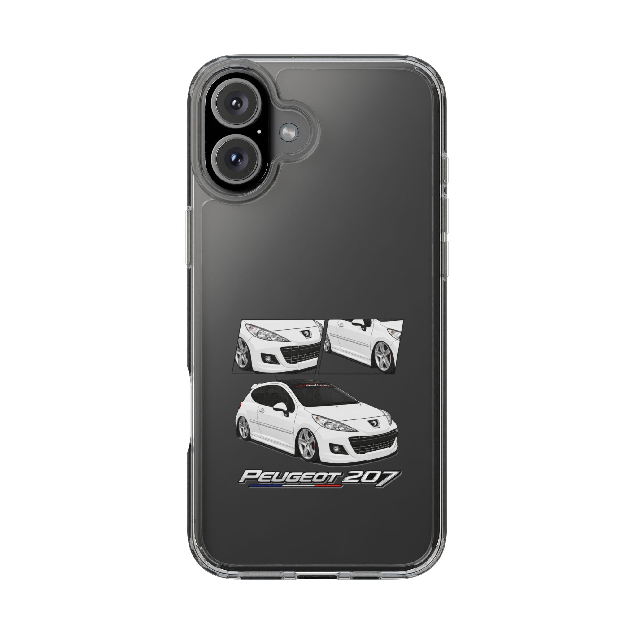WHITE PEUGEOT 207 PHONE CASES