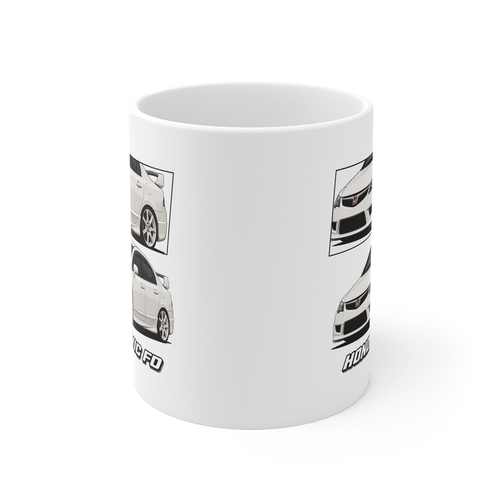 WHITE HONDA CIVIC FD MUG