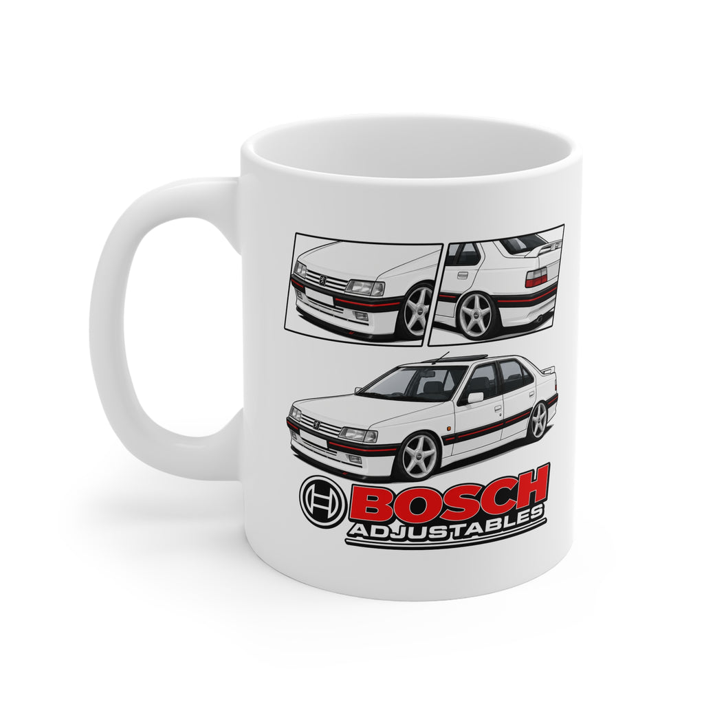WHITE PEUGEOT 405 D-TURBO MUG