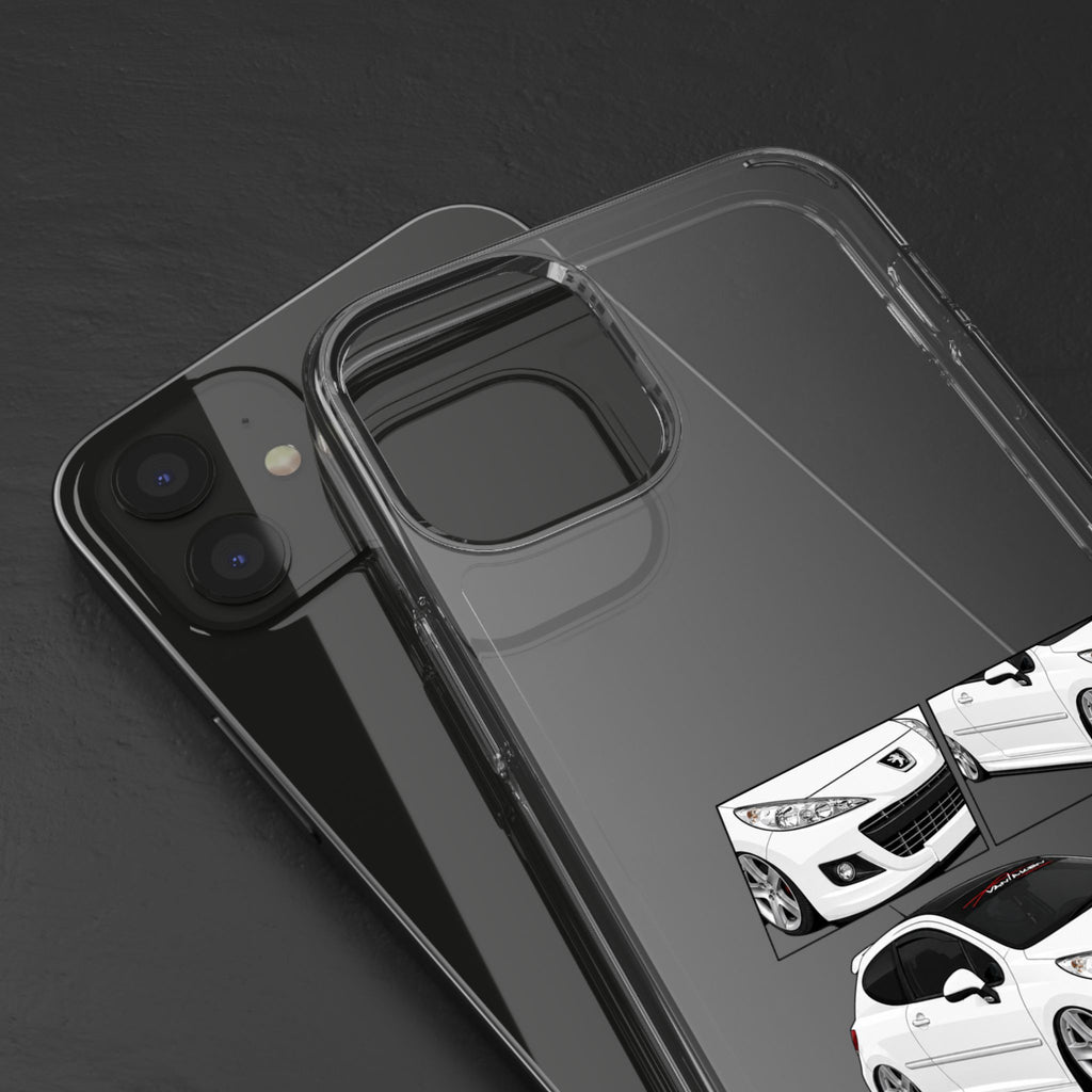WHITE PEUGEOT 207 PHONE CASES