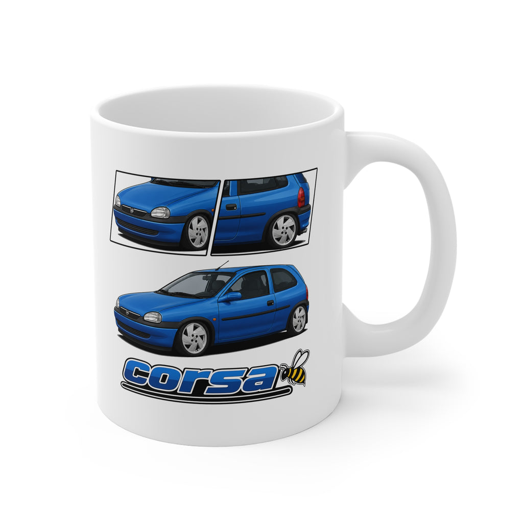 BLUE VAUXHALL CORSA B MUG