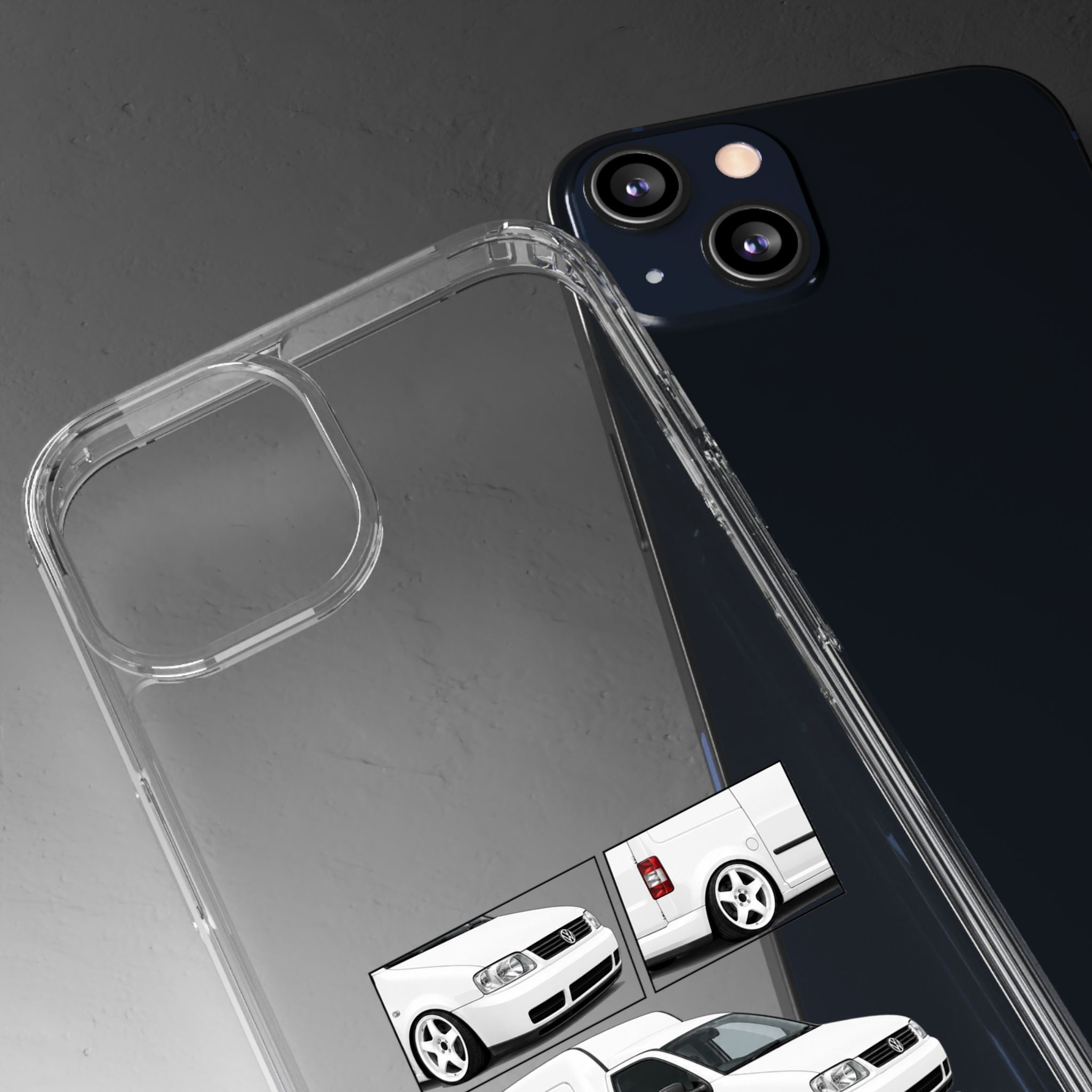 WHITE VW CADDY PHONE CASES