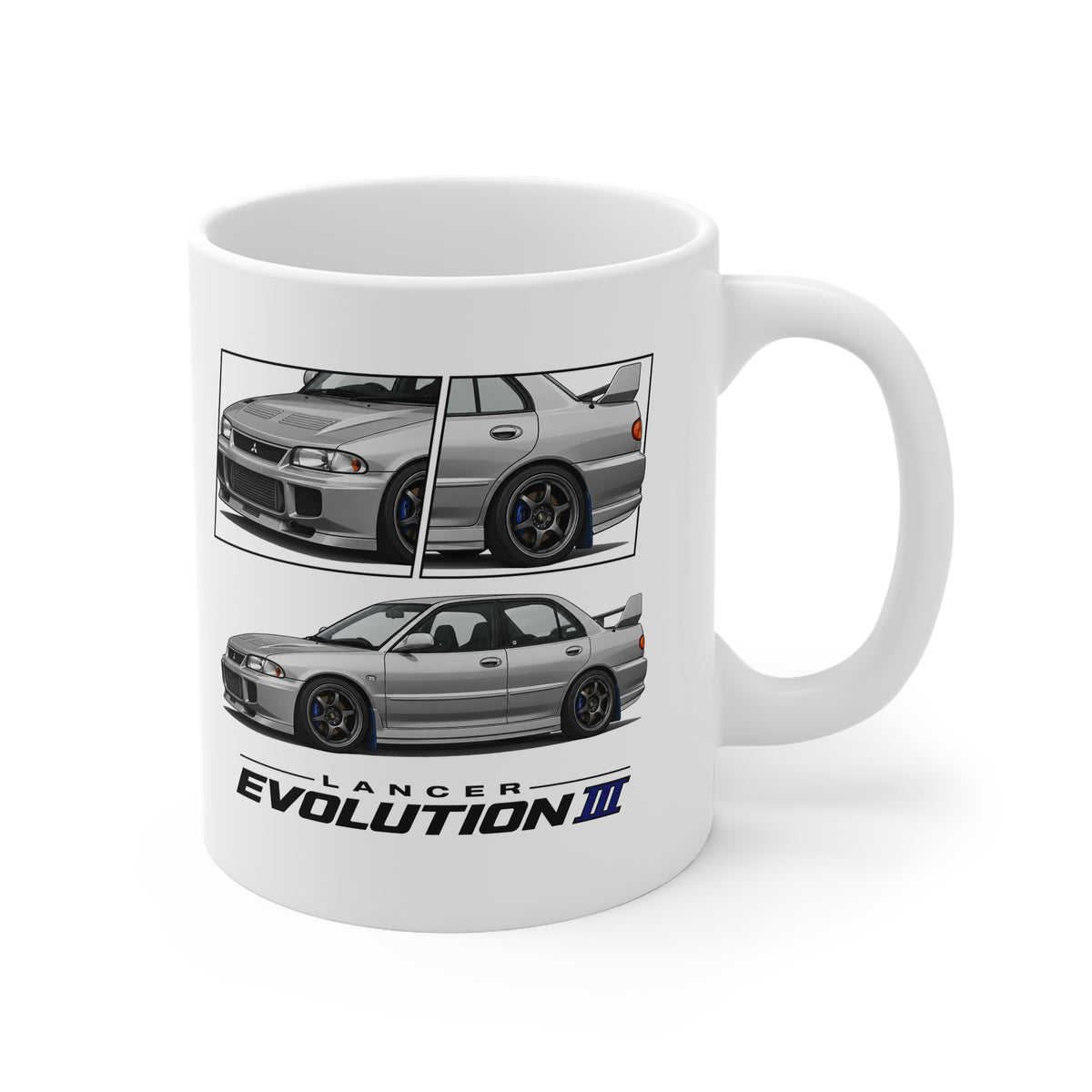 SILVER MITSUBISHI LANCER EVO 3 MUG