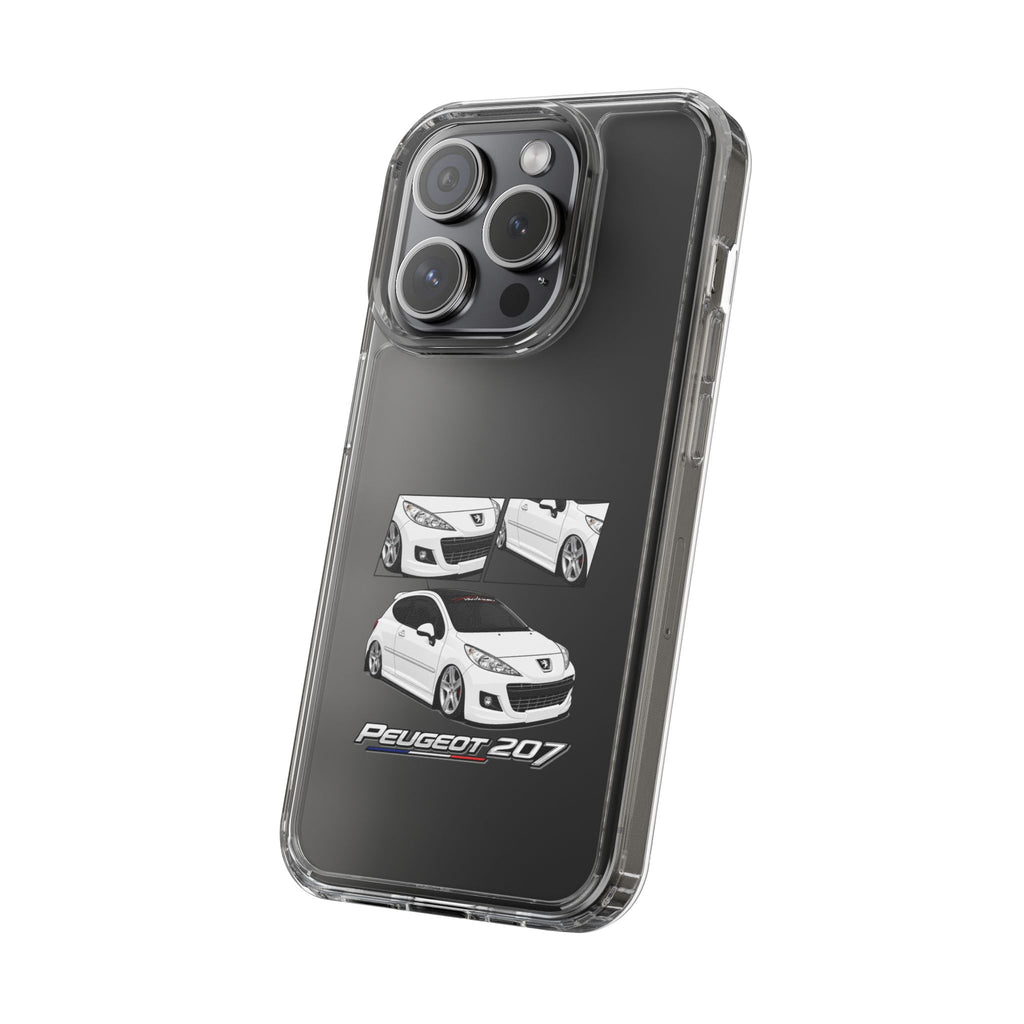 WHITE PEUGEOT 207 PHONE CASES