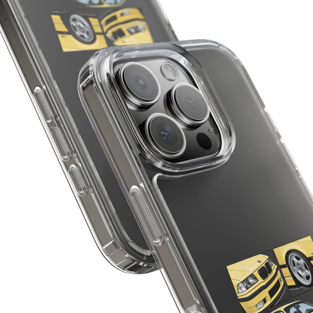 YELLOW BMW E36 PHONE CASE