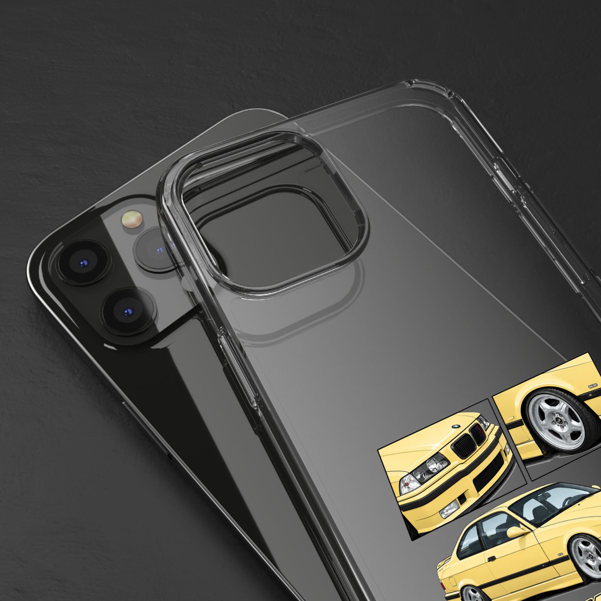 YELLOW BMW E36 PHONE CASE