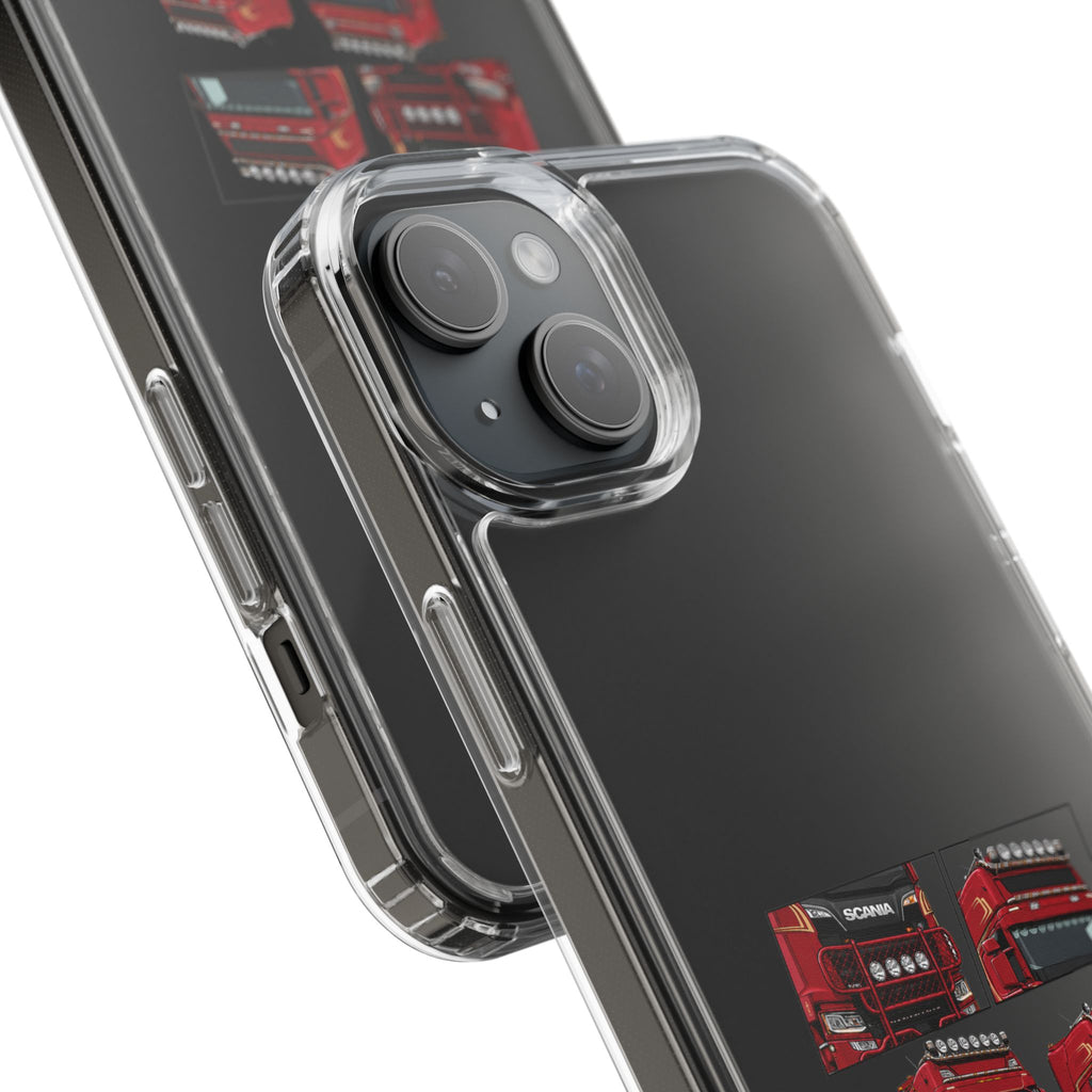 2 RED SCANIA S-SERIES PHONE CASES