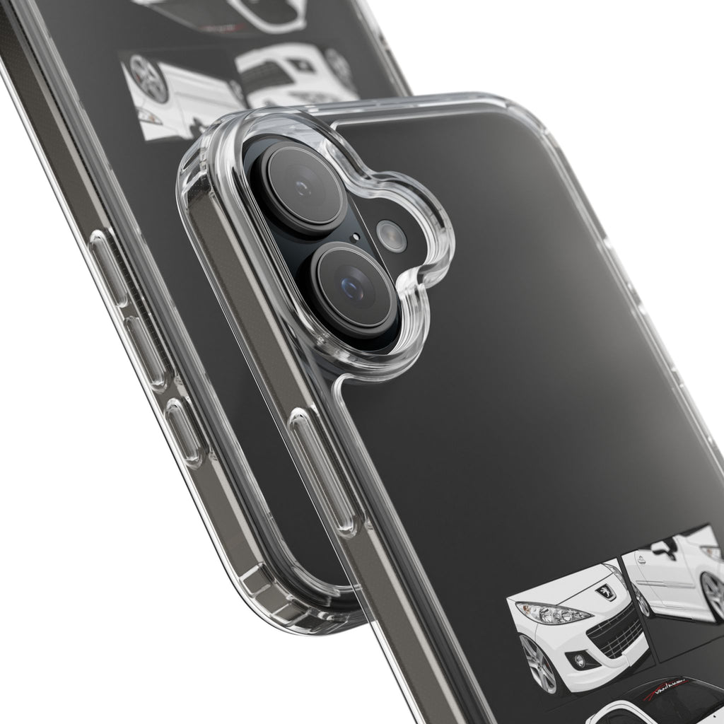 WHITE PEUGEOT 207 PHONE CASES
