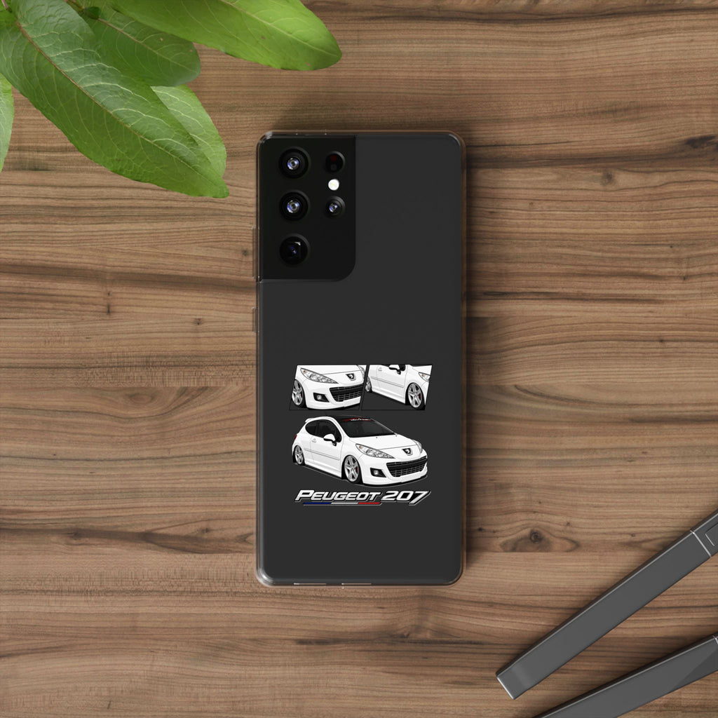 WHITE PEUGEOT 207 PHONE CASES