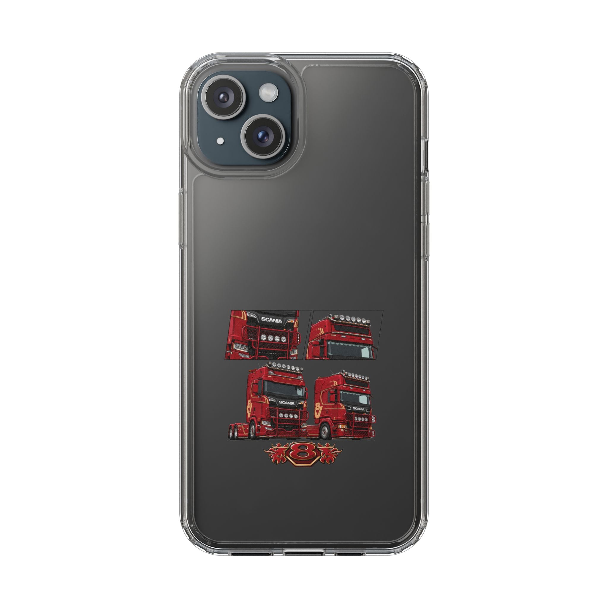 2 RED SCANIA S-SERIES PHONE CASES