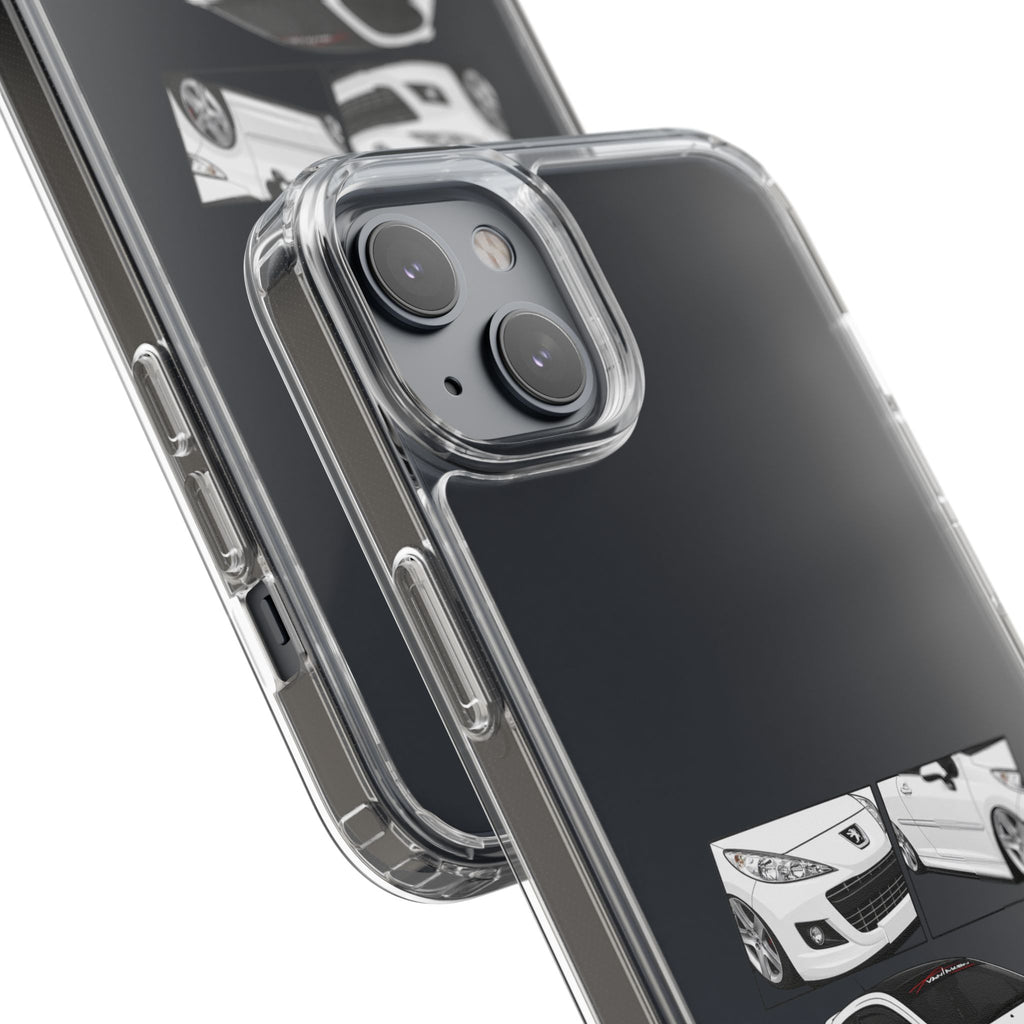 WHITE PEUGEOT 207 PHONE CASES