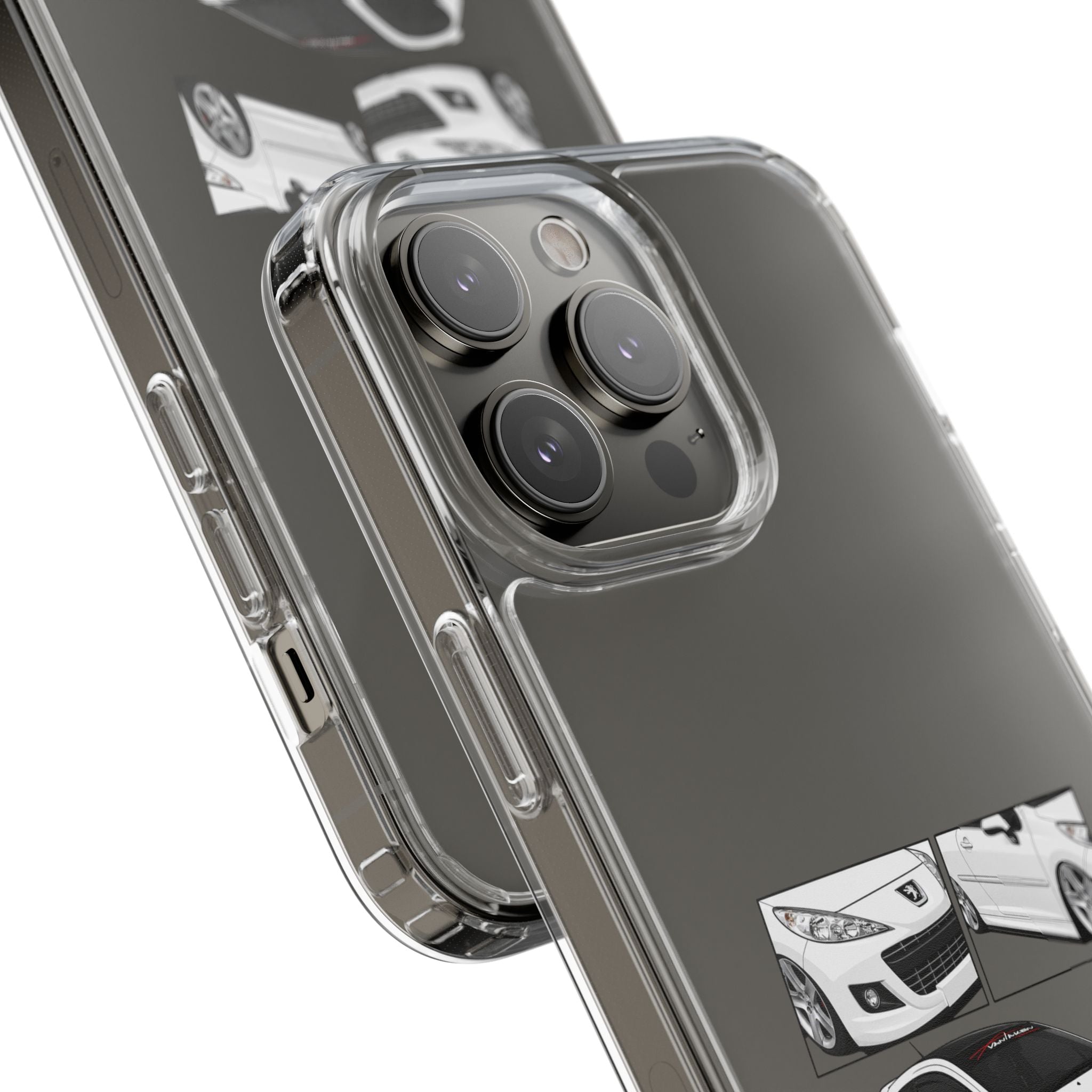 WHITE PEUGEOT 207 PHONE CASES