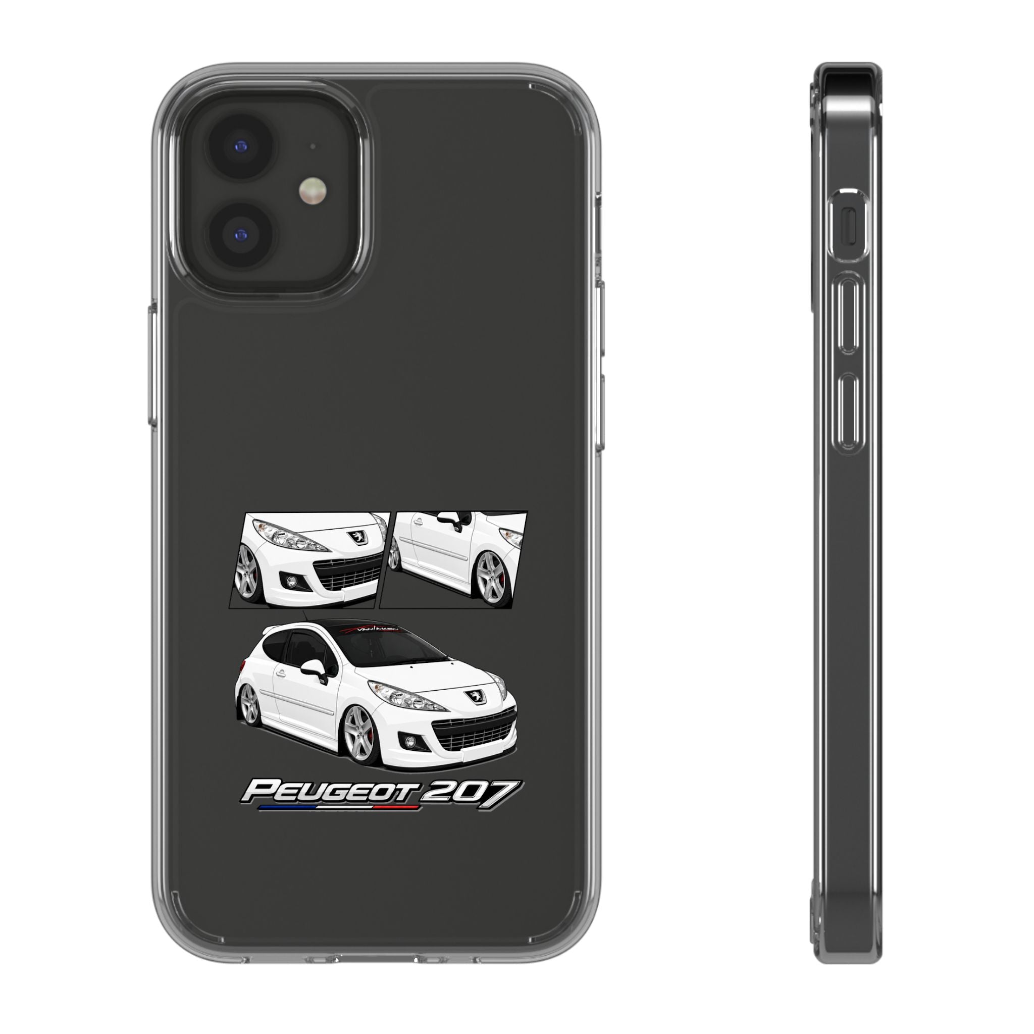 WHITE PEUGEOT 207 PHONE CASES