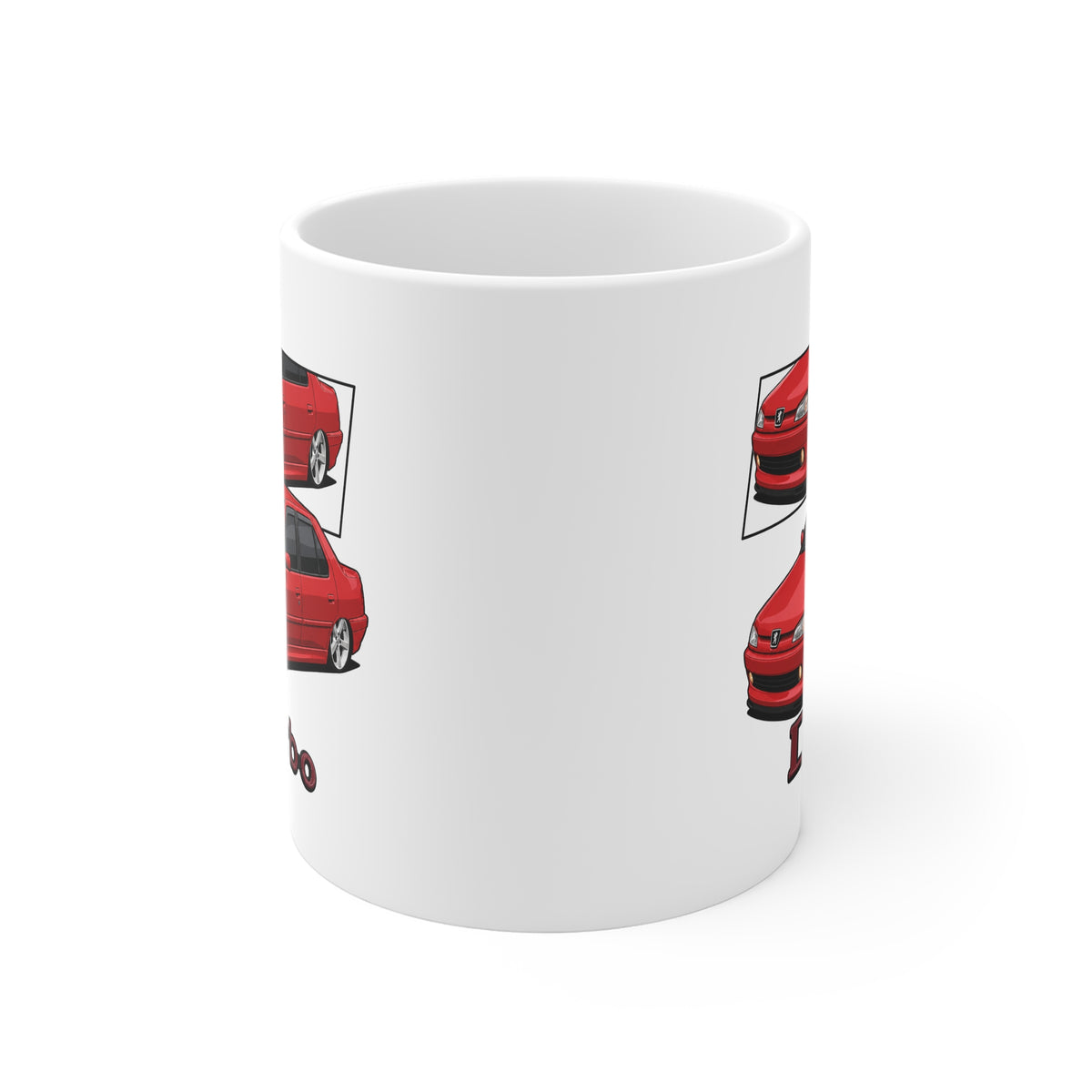 RED PEUGEOT 306 D-TURBO SEDAN MUG