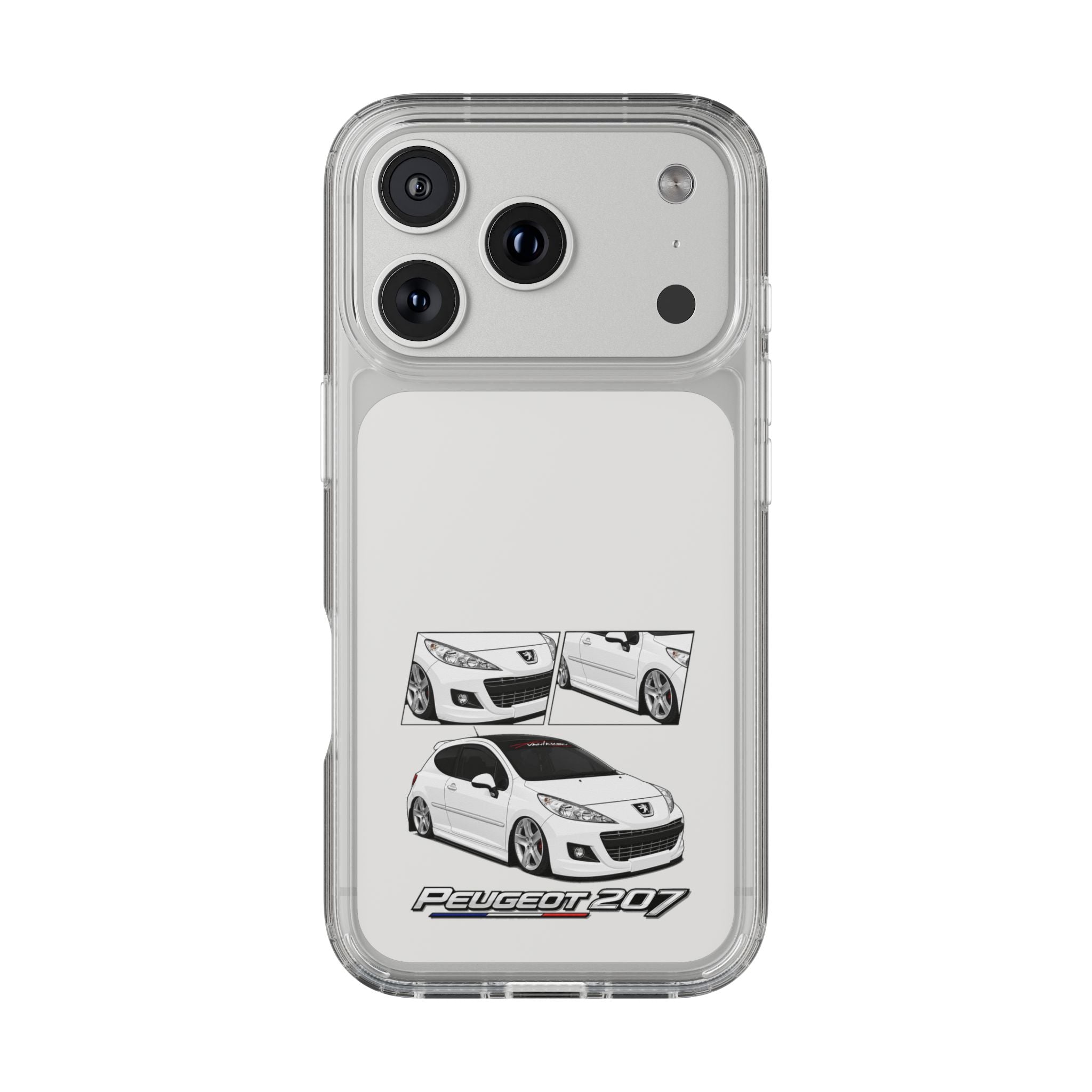 WHITE PEUGEOT 207 PHONE CASES