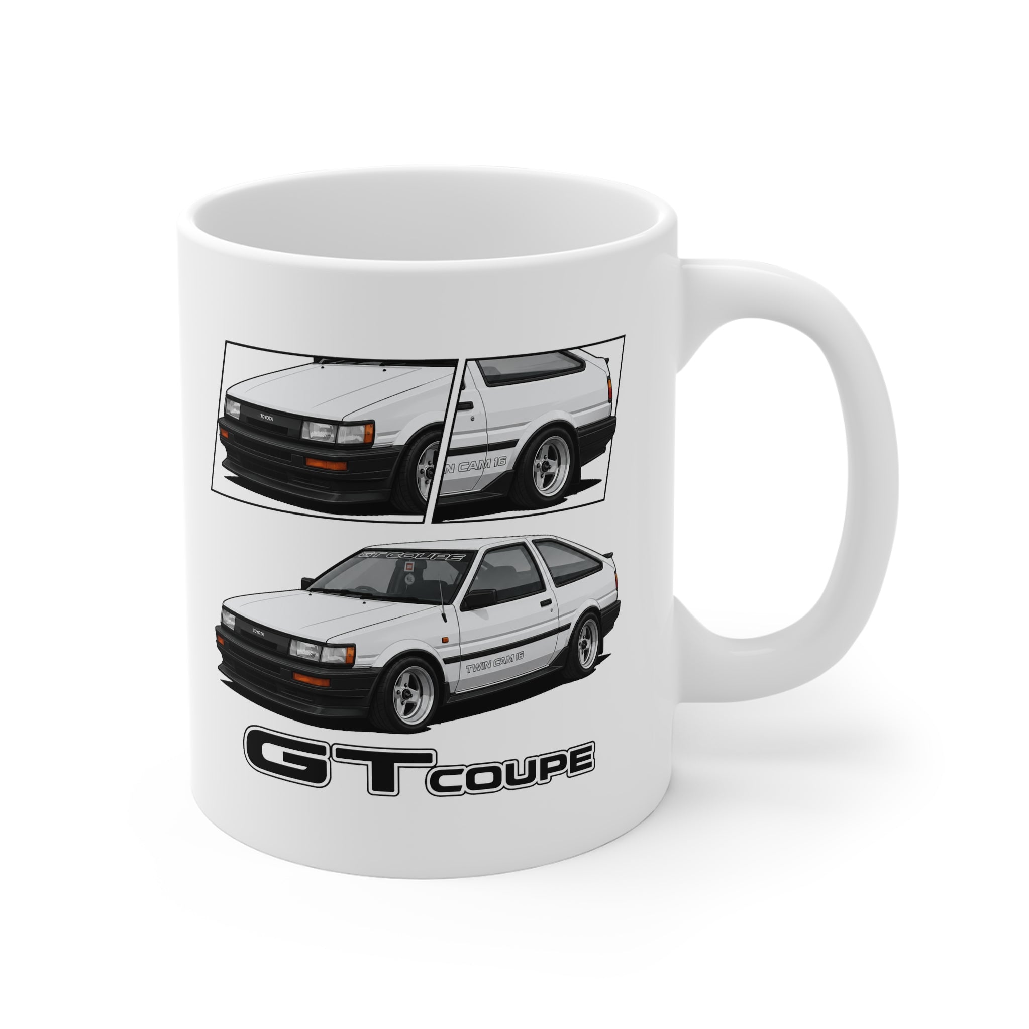 WHITE TOYOTA AE86 TWIN CAM MUG