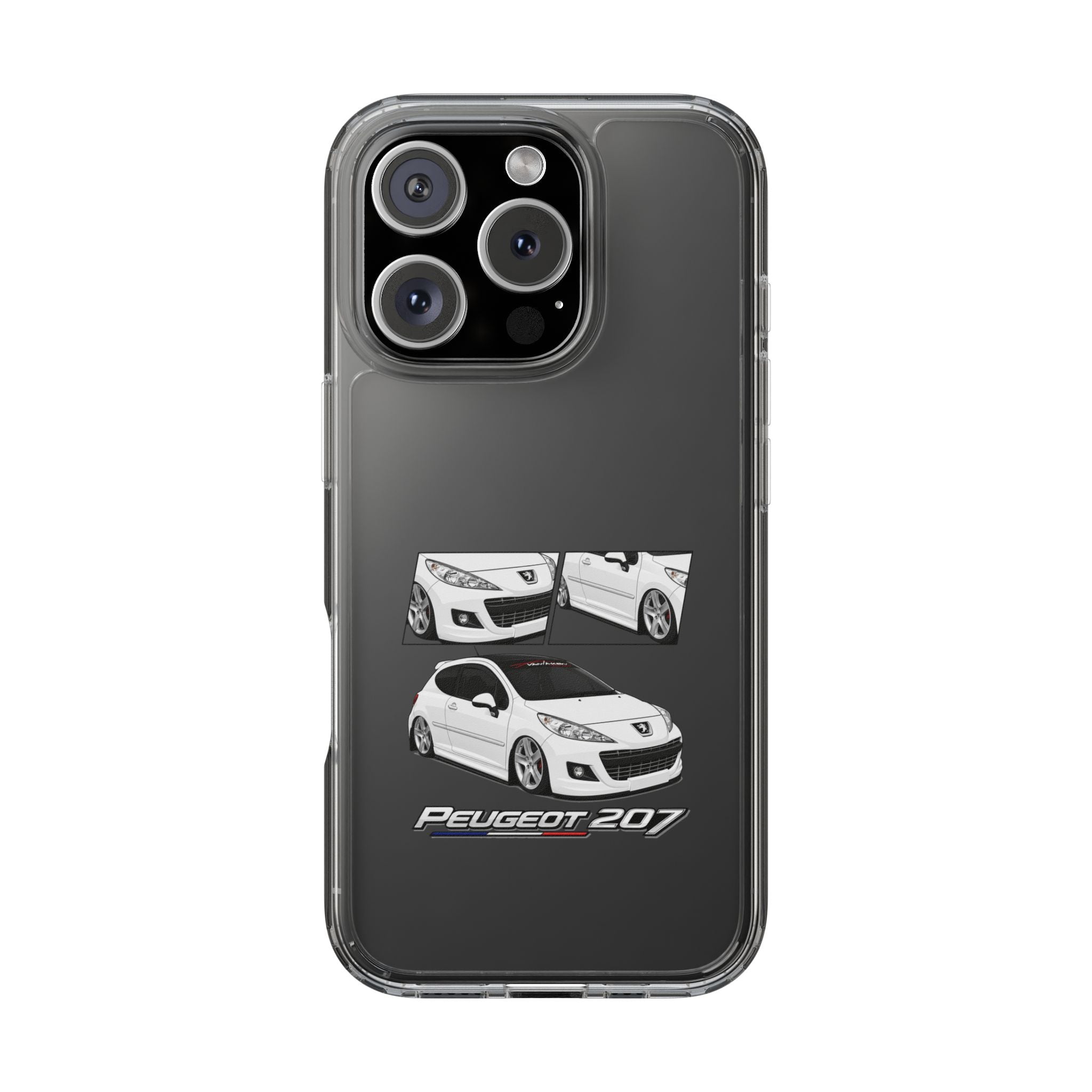 WHITE PEUGEOT 207 PHONE CASES