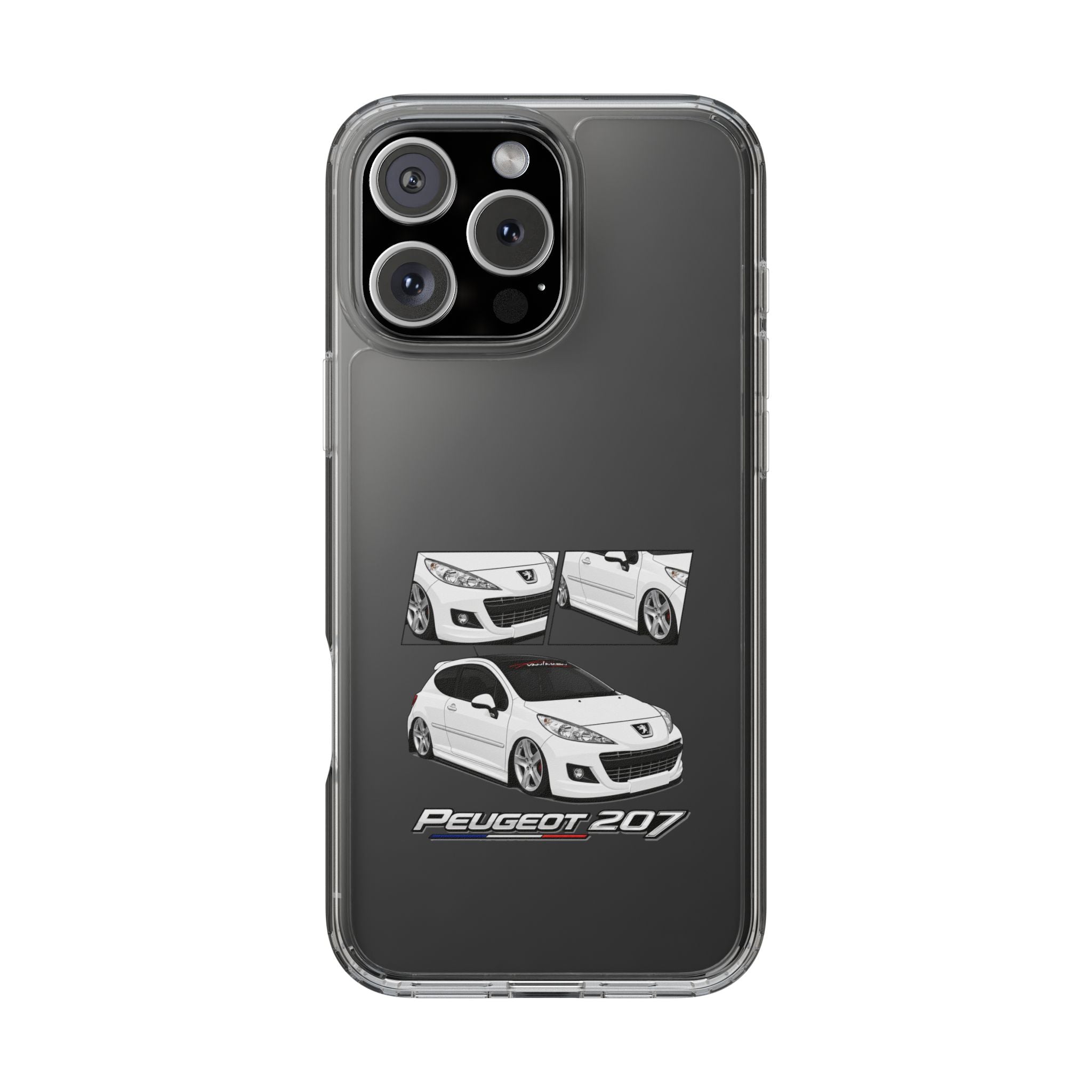 WHITE PEUGEOT 207 PHONE CASES