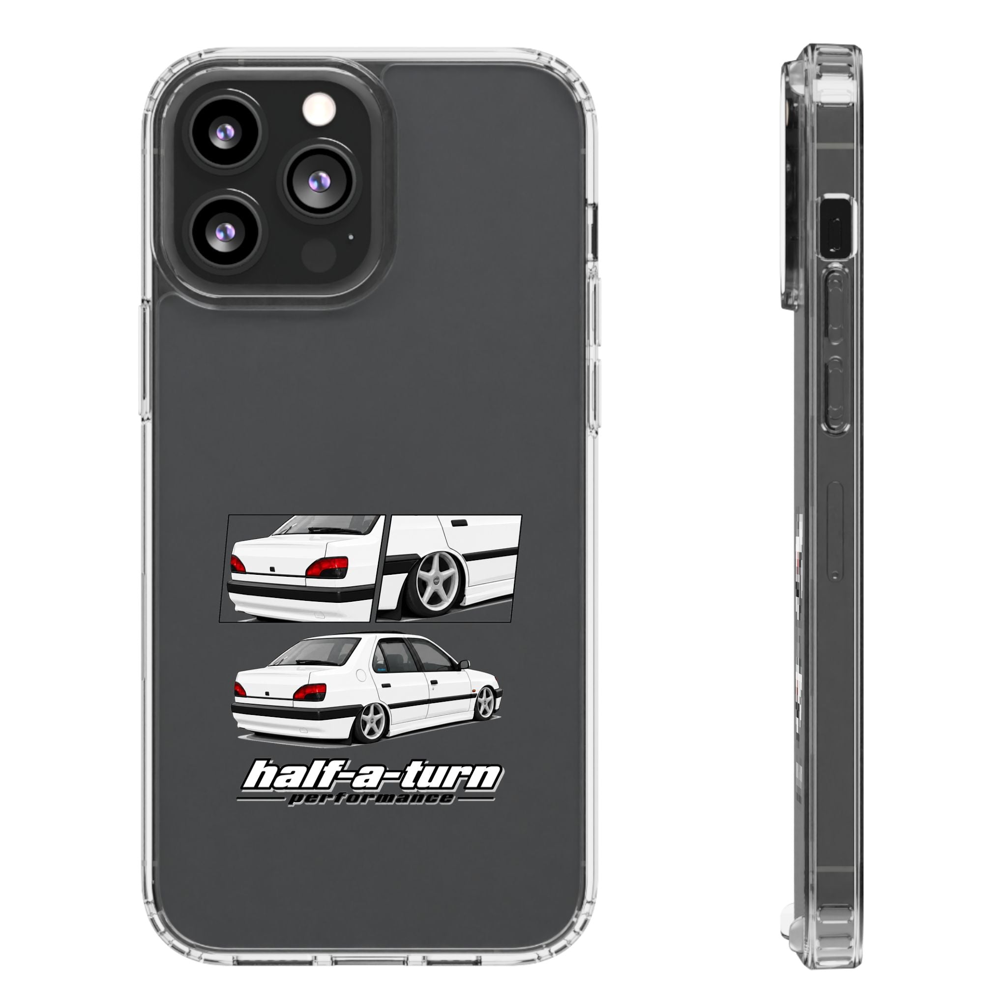 WHITE 306 SEDAN PHONE CASES